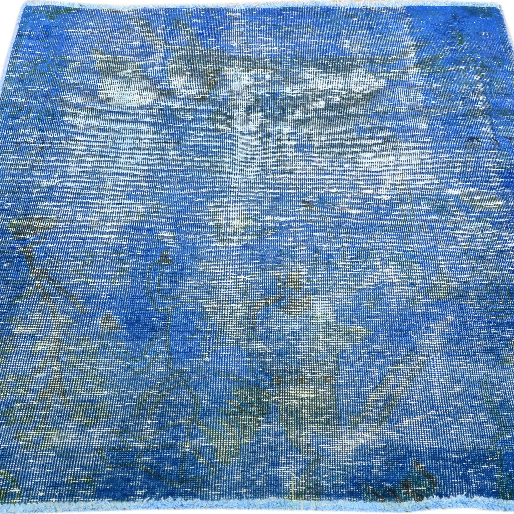 Hand-Knotted Overdyed Persian Traditional Handmade Wool Rug (Size 3.3 X 4.3) Brrsf-84