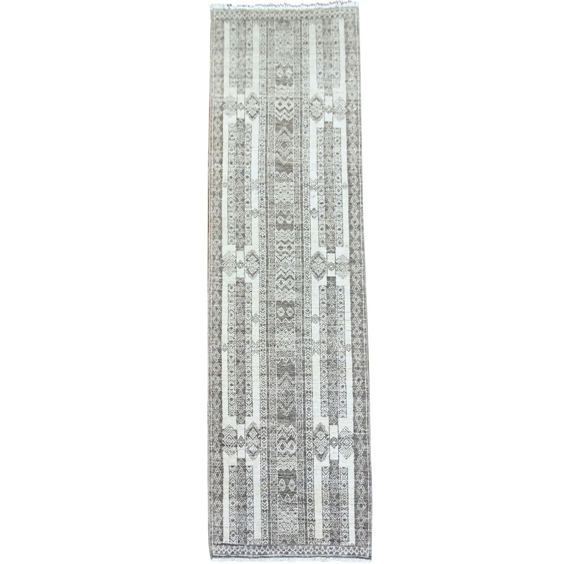 Hand-Knotted Peshawar Chobi Handmade Wool Southwestern Design Rug (Size 2.8 X 9.6) Cwral-9906