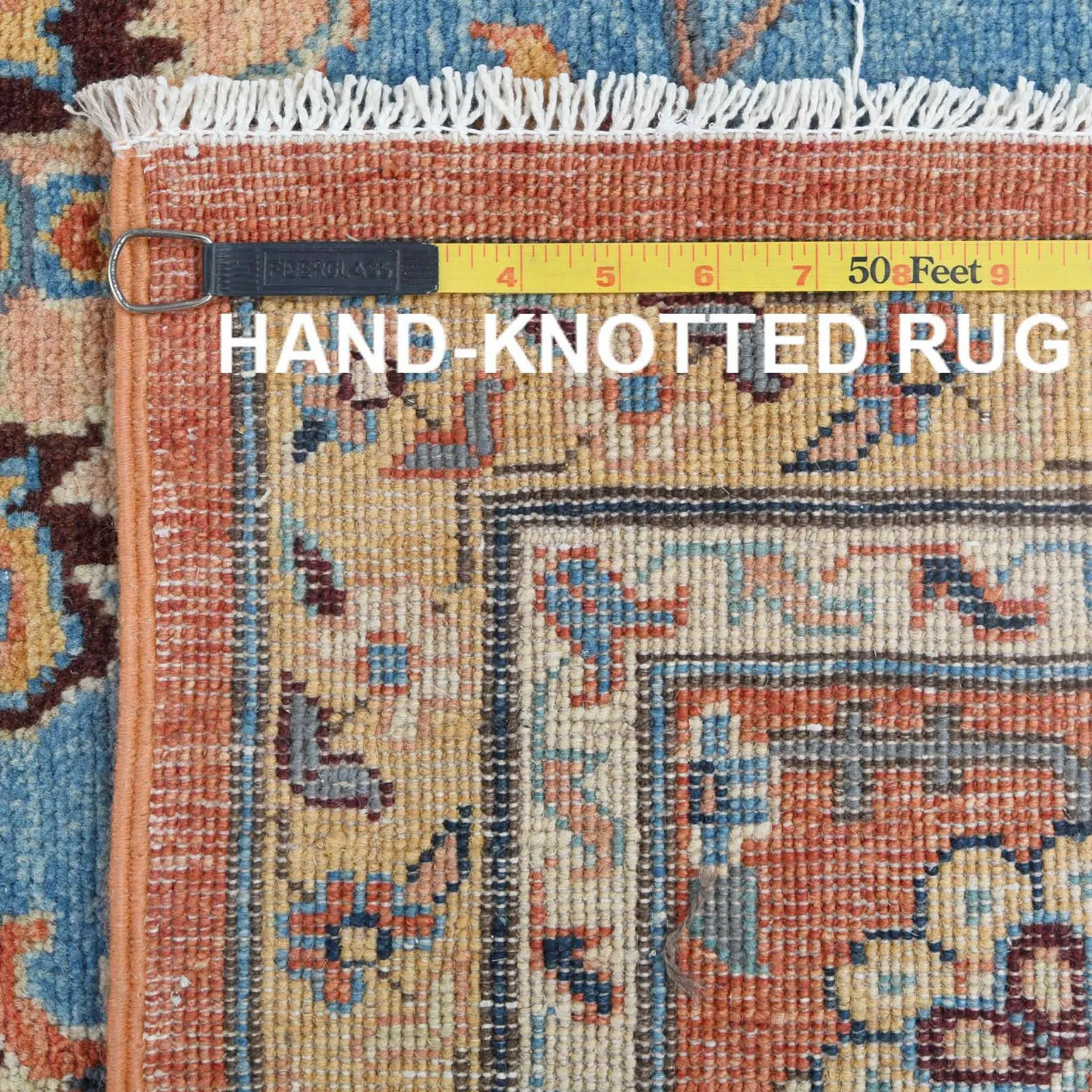Hand-Knotted Peshawar Chobi Heriz Design Handmade Wool Rug (Size 9.0 X 11.7) Cwral-9348