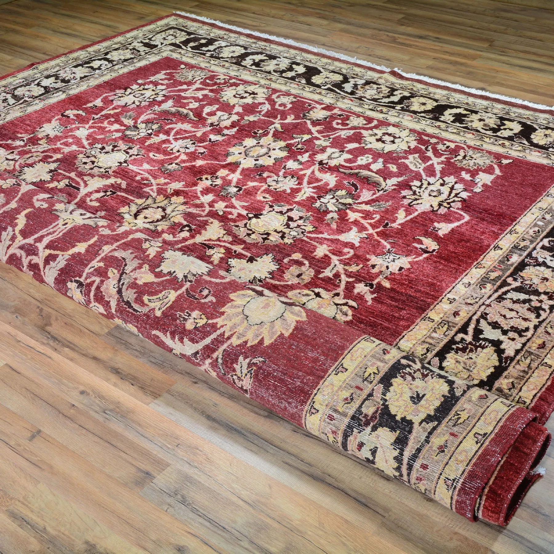 Hand-Knotted Peshawar Chobi Traditional Oushak Wool Rug (Size 8.10 X 11.6) Brral-3915