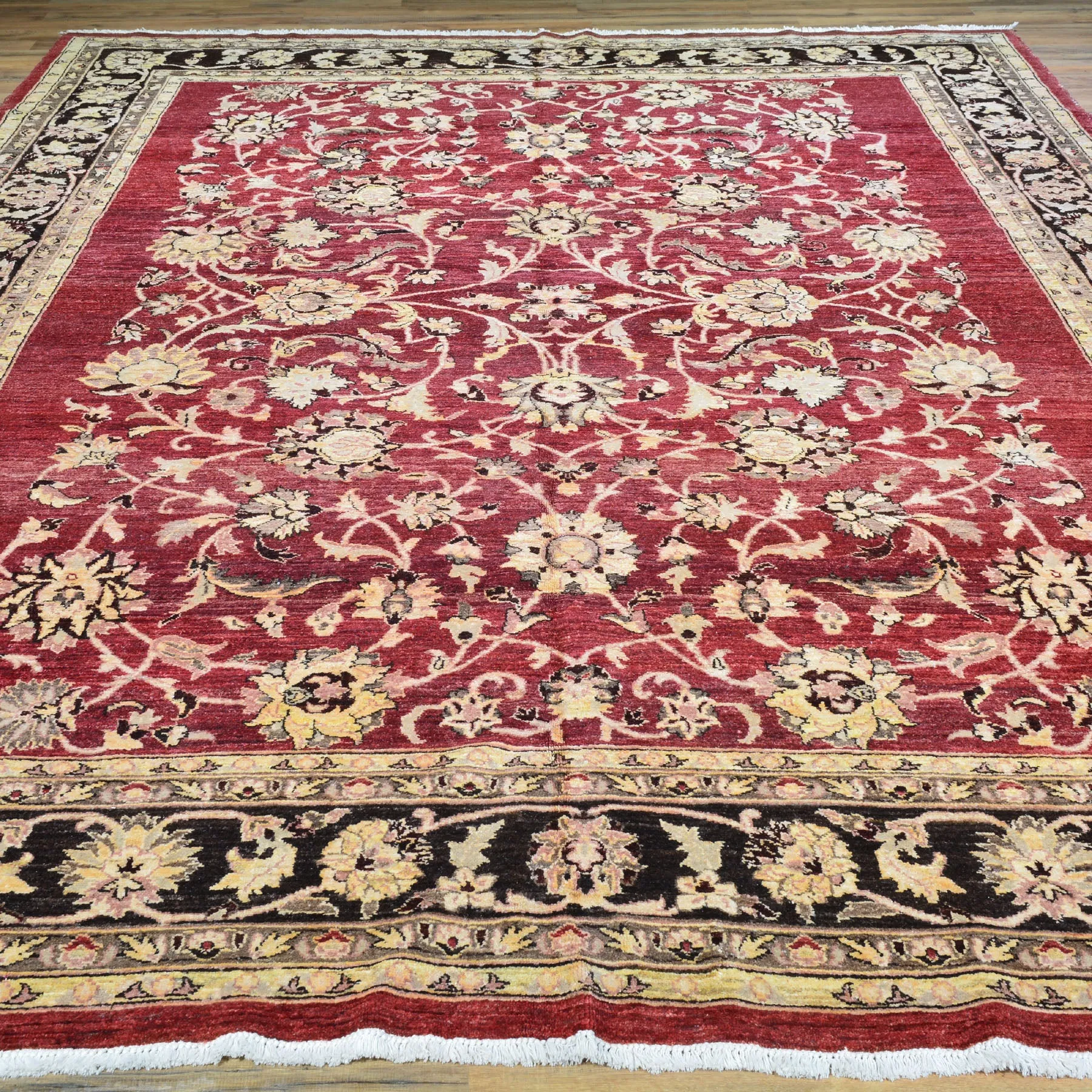 Hand-Knotted Peshawar Chobi Traditional Oushak Wool Rug (Size 8.10 X 11.6) Brral-3915