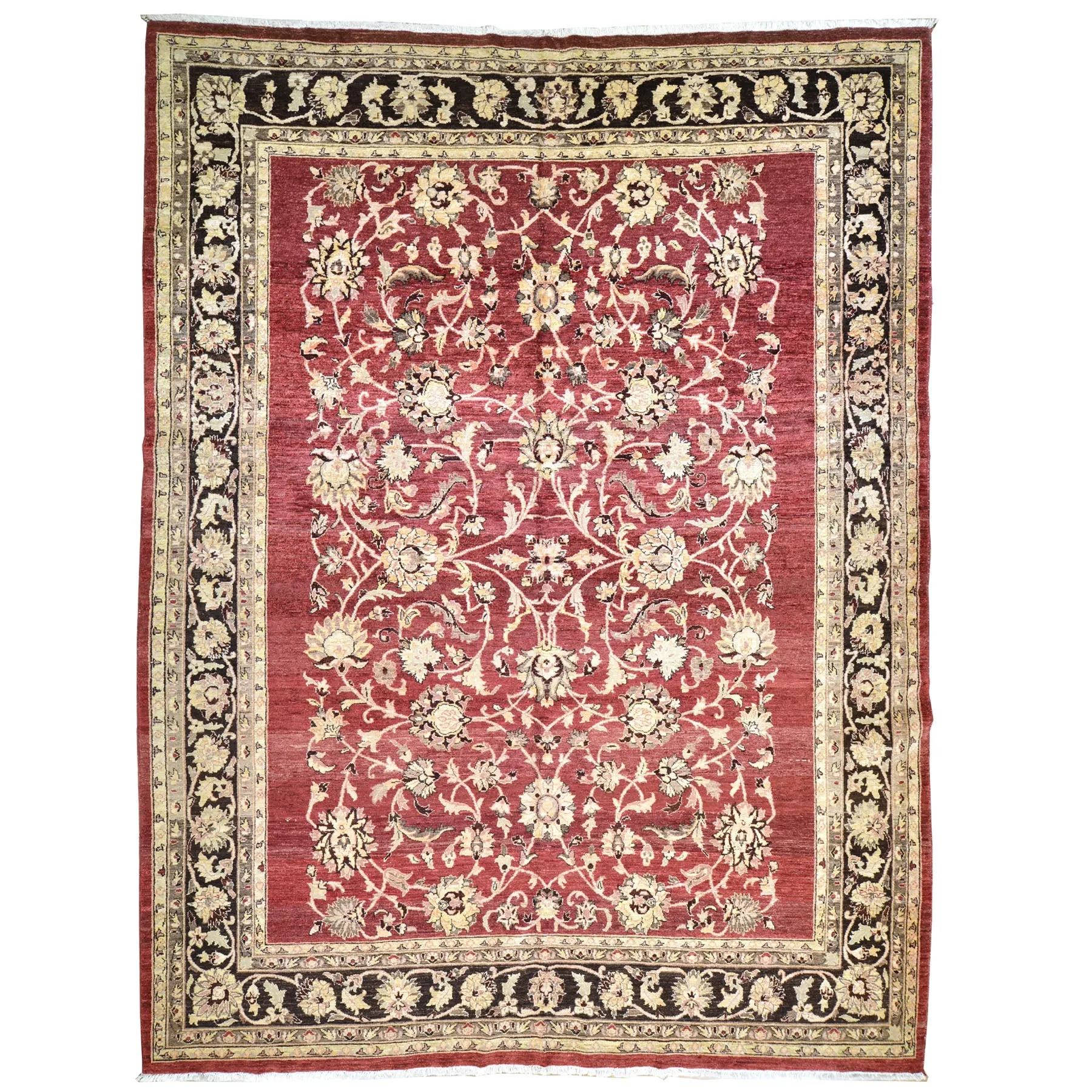 Hand-Knotted Peshawar Chobi Traditional Oushak Wool Rug (Size 8.10 X 11.6) Brral-3915