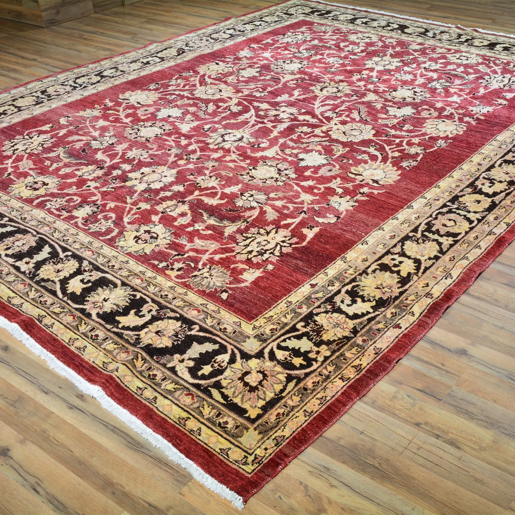 Hand-Knotted Peshawar Chobi Traditional Oushak Wool Rug (Size 8.10 X 11.6) Brral-3915