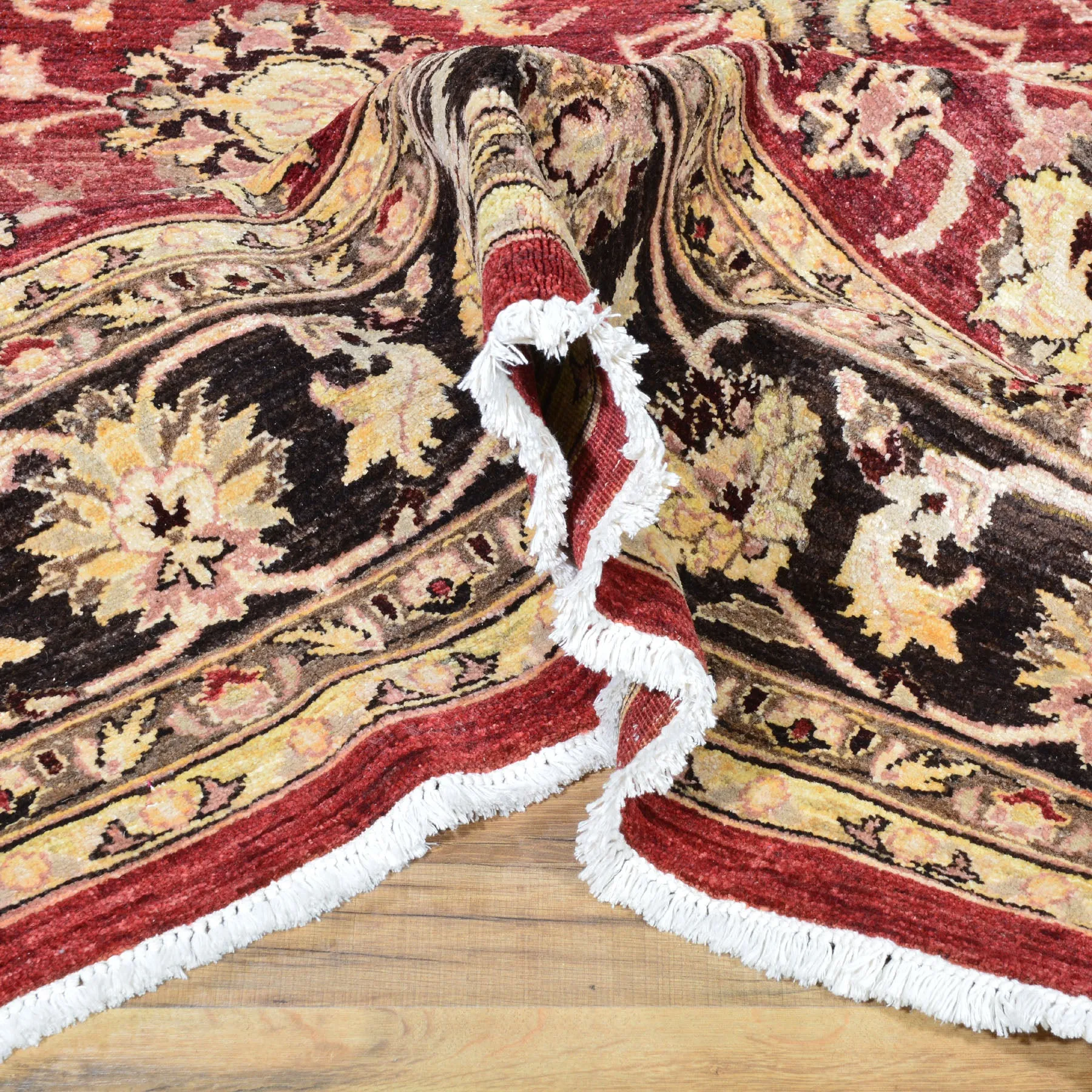 Hand-Knotted Peshawar Chobi Traditional Oushak Wool Rug (Size 8.10 X 11.6) Brral-3915
