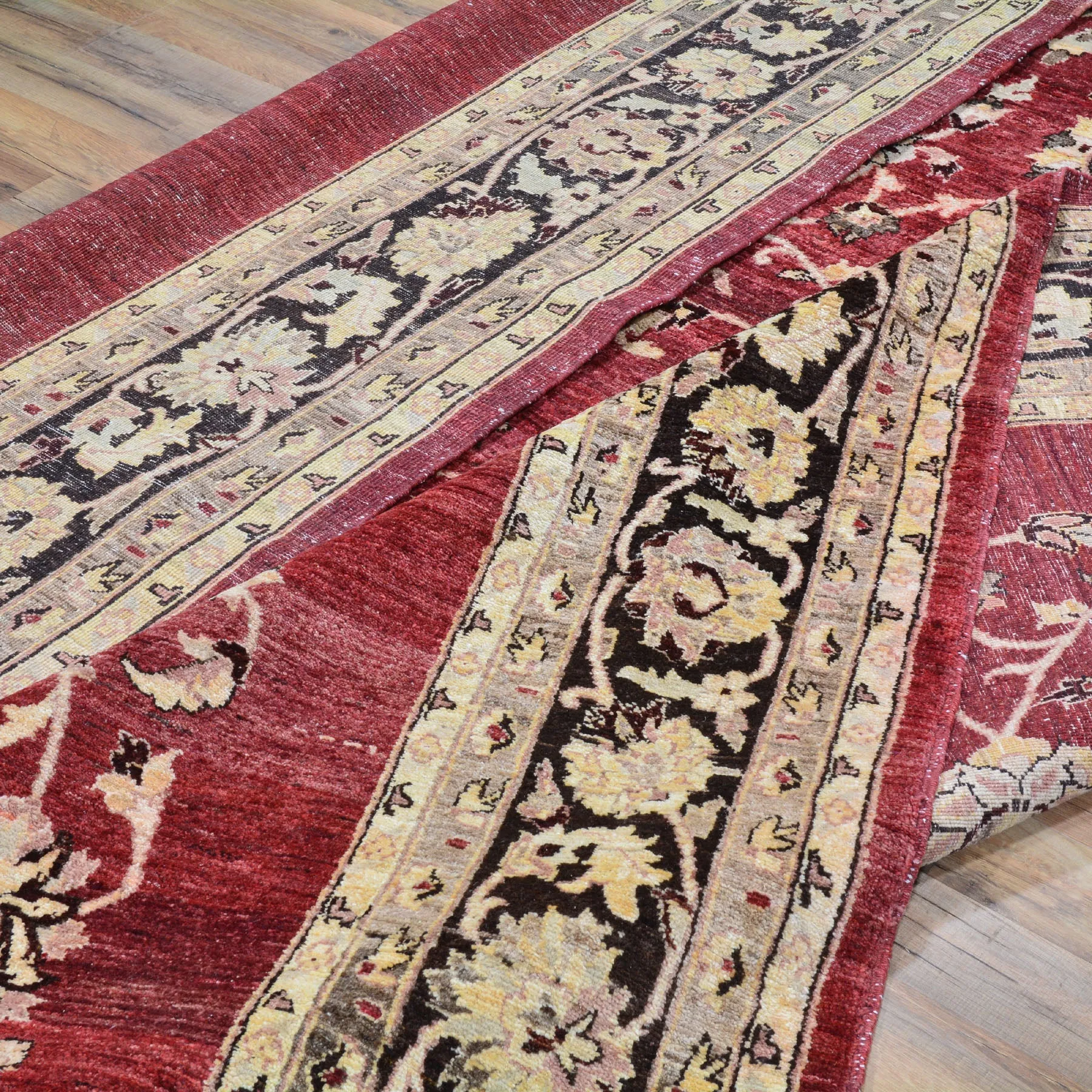 Hand-Knotted Peshawar Chobi Traditional Oushak Wool Rug (Size 8.10 X 11.6) Brral-3915