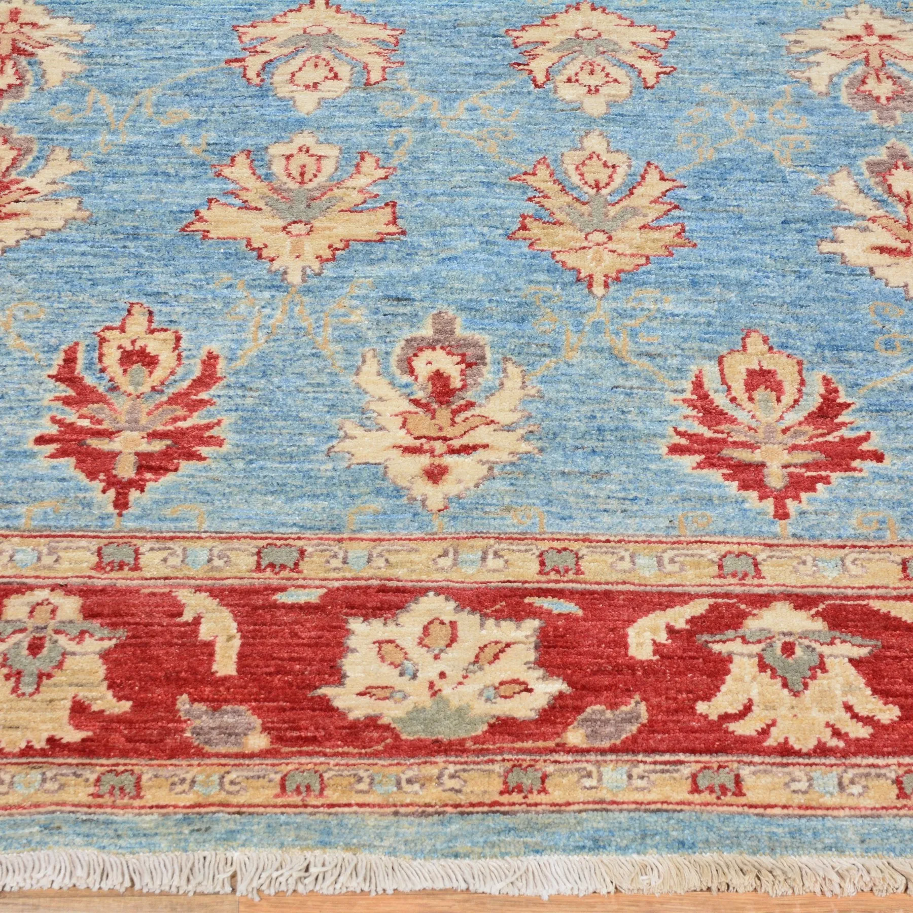 Hand-Knotted Peshawar Chobi Tribal Design Wool Rug (Size 5.10 X 6.9) Brrsf-762