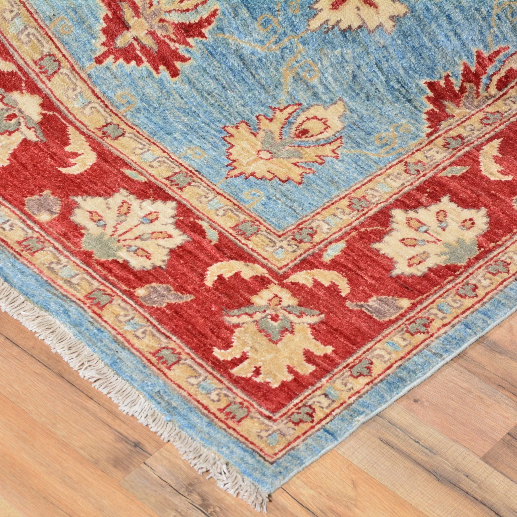 Hand-Knotted Peshawar Chobi Tribal Design Wool Rug (Size 5.10 X 6.9) Brrsf-762