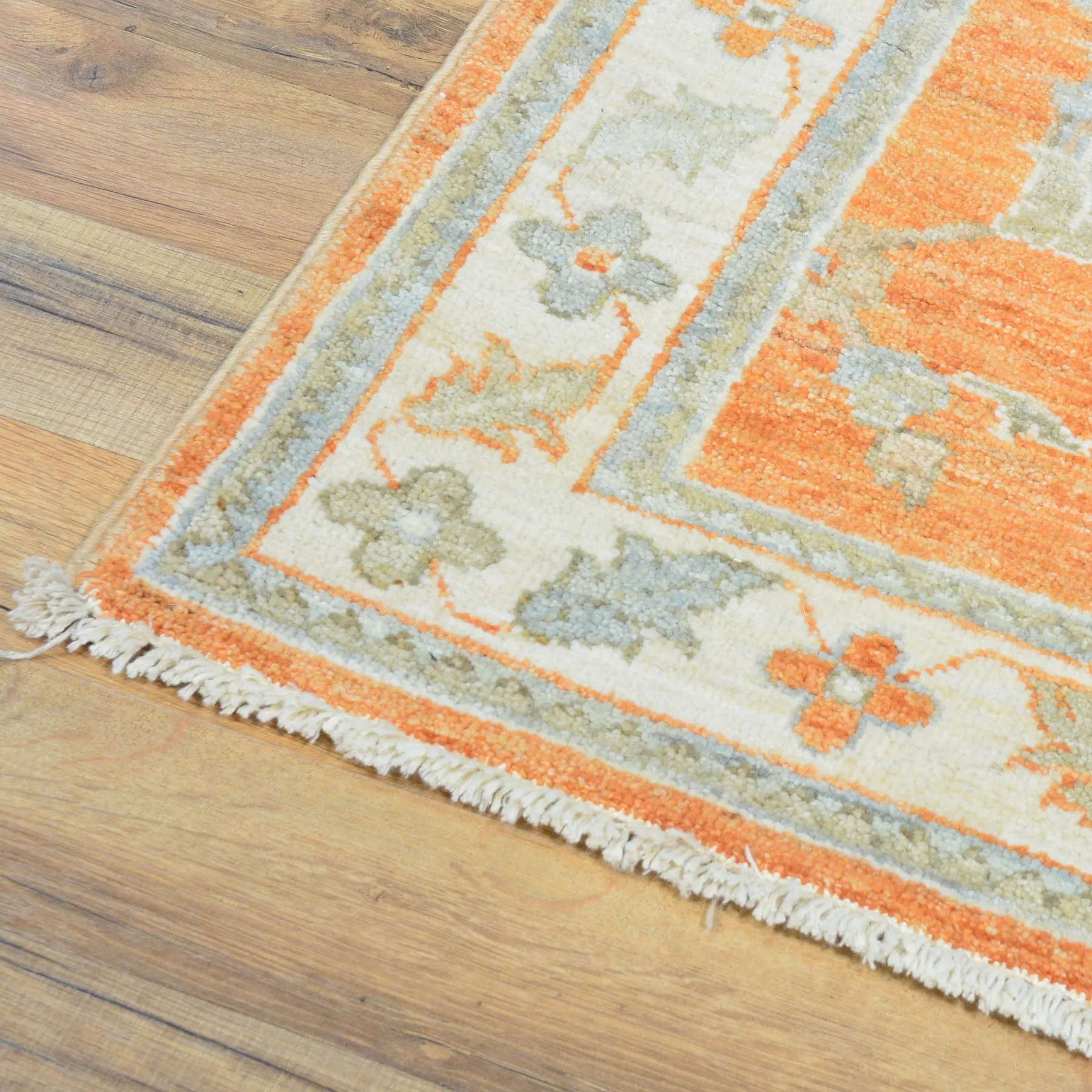 Hand-Knotted Peshawar Chobi Tribal Oushak Design 100% Wool Rug (Size 2.8 X 12.0) Brrsf-429