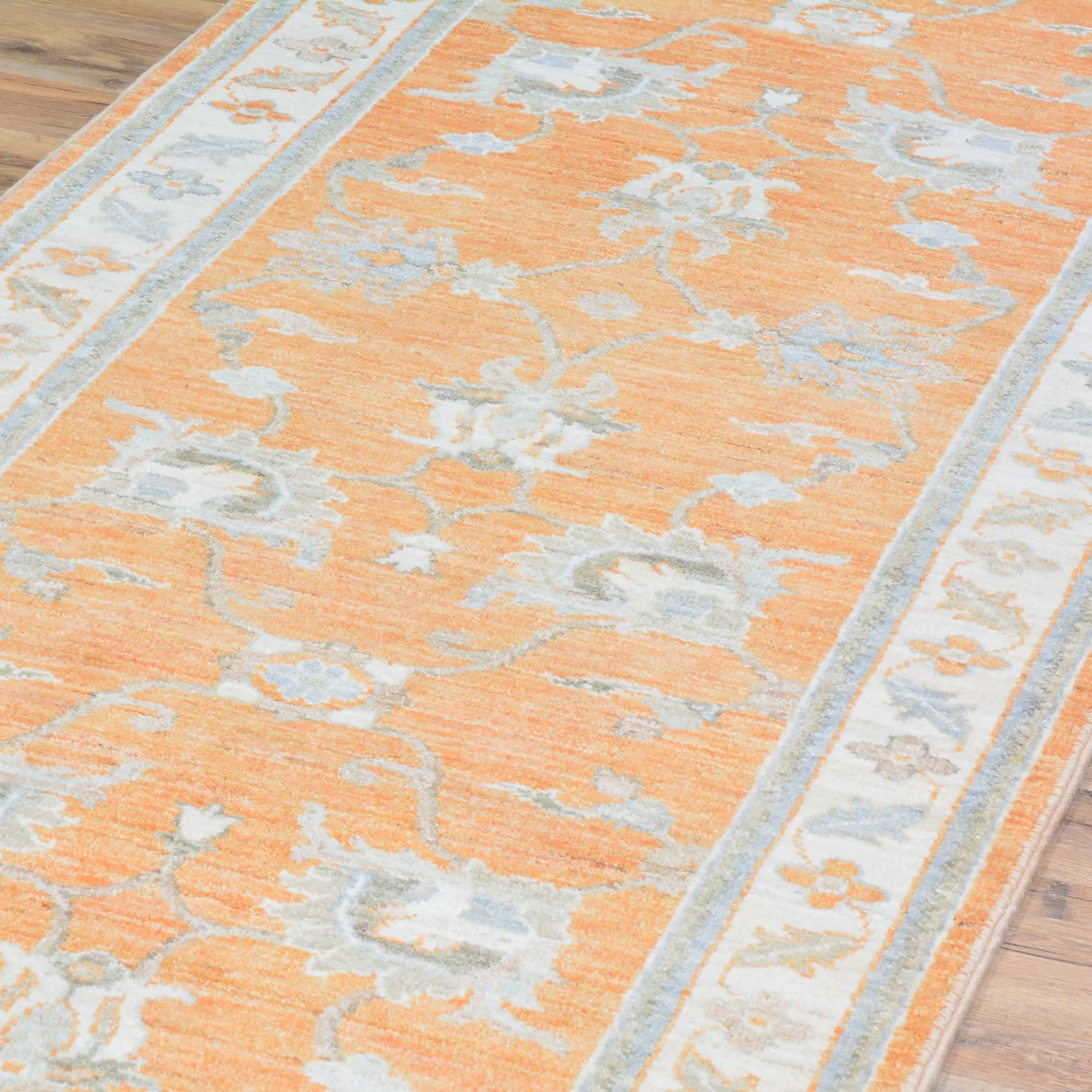 Hand-Knotted Peshawar Chobi Tribal Oushak Design 100% Wool Rug (Size 2.8 X 12.0) Brrsf-429