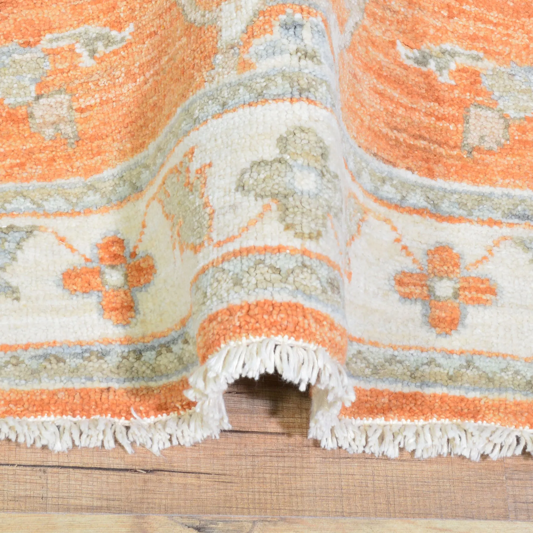 Hand-Knotted Peshawar Chobi Tribal Oushak Design 100% Wool Rug (Size 2.8 X 12.0) Brrsf-429
