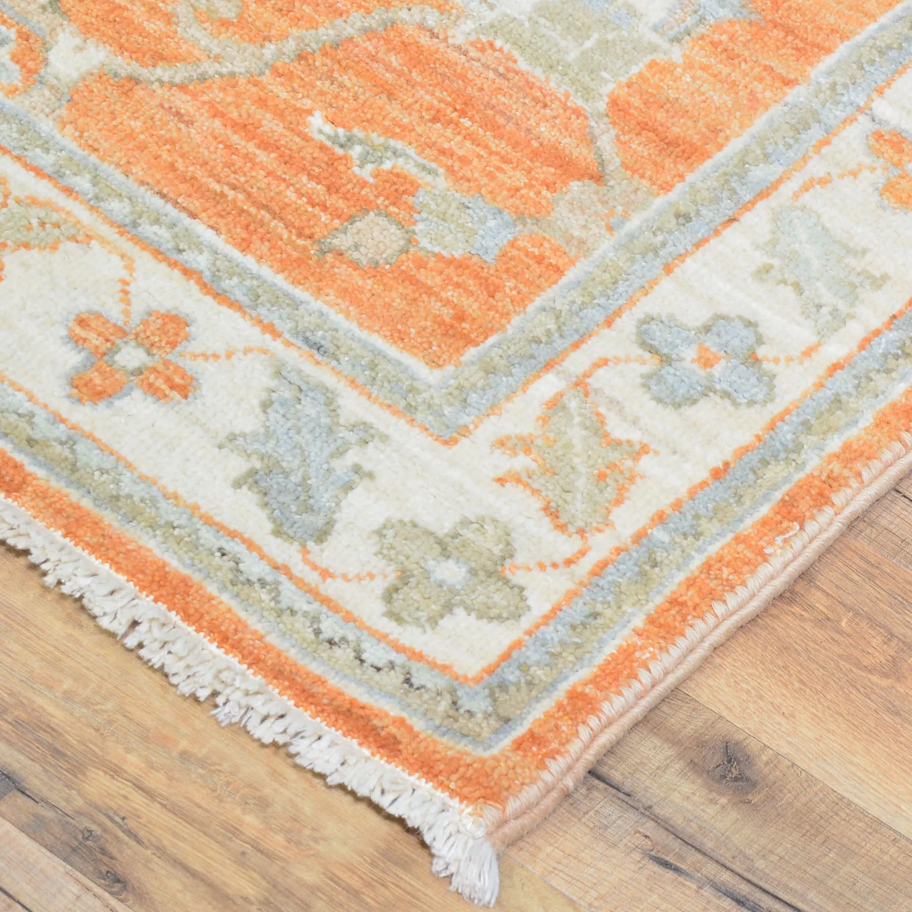 Hand-Knotted Peshawar Chobi Tribal Oushak Design 100% Wool Rug (Size 2.8 X 12.0) Brrsf-429