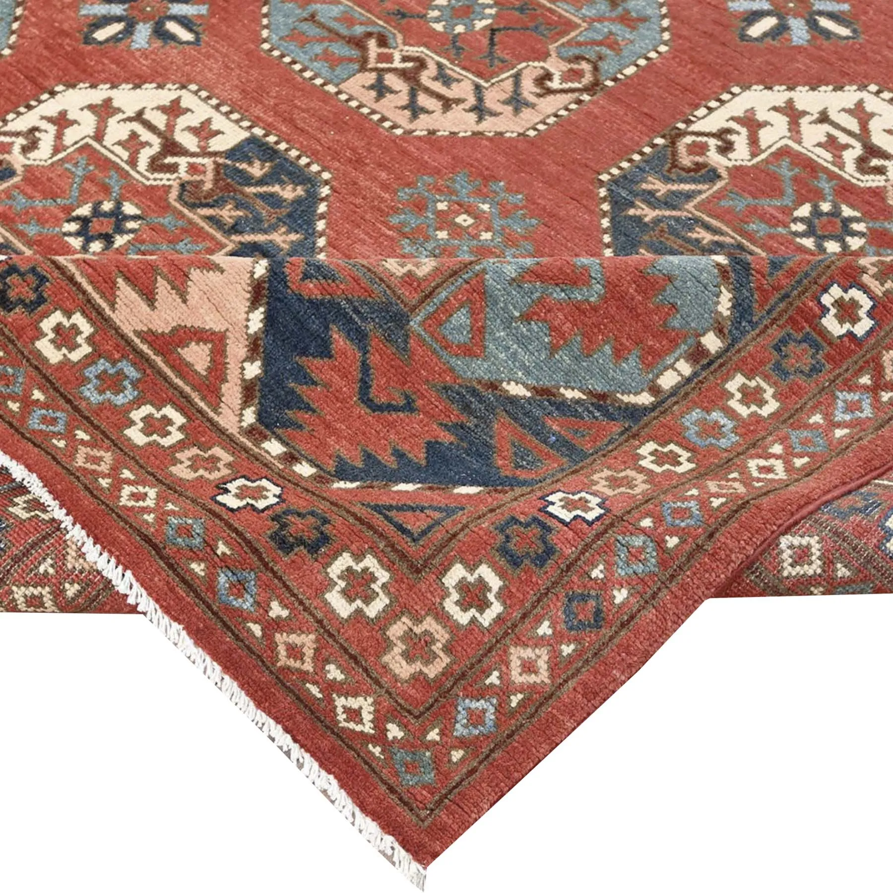 Hand-Knotted Peshawar Ersari Handmade Wool Rug (Size 8.2 X 9.10) Cwral-10569