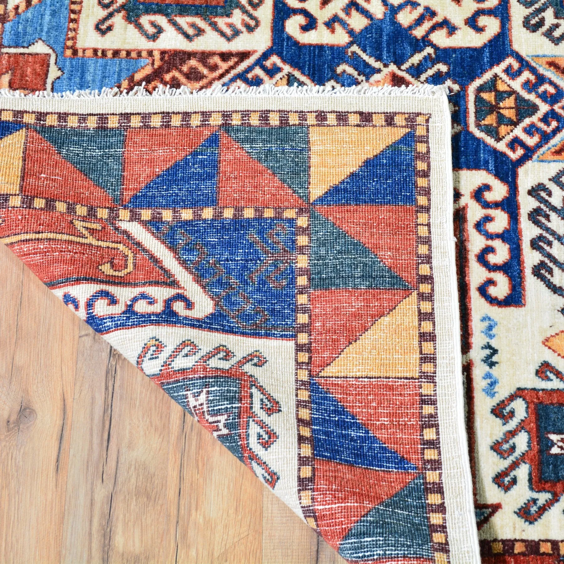 Hand-Knotted Peshawar Geometric Design Wool Rug (Size 8.1 X 9.9) Brral-3360