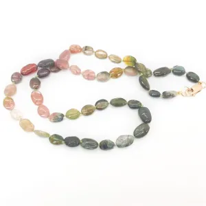 Hand Knotted Rainbow Tourmaline Necklace
