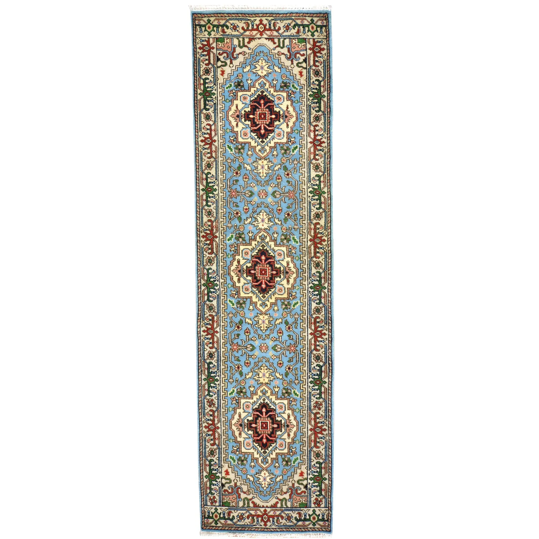 Hand-Knotted Serapi/Hariz Traditional Design 100% Wool Rug (Size 2.8 X 9.11) Brral-1725