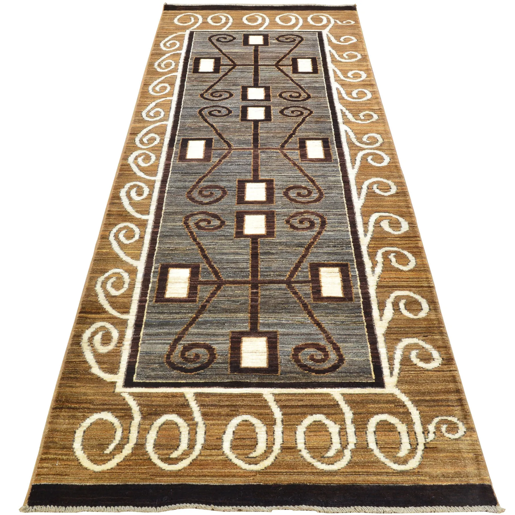 Hand-Knotted Southwestern Design Handmade Wool Rug (Size 2.8 X 8.11) Cwral-9654