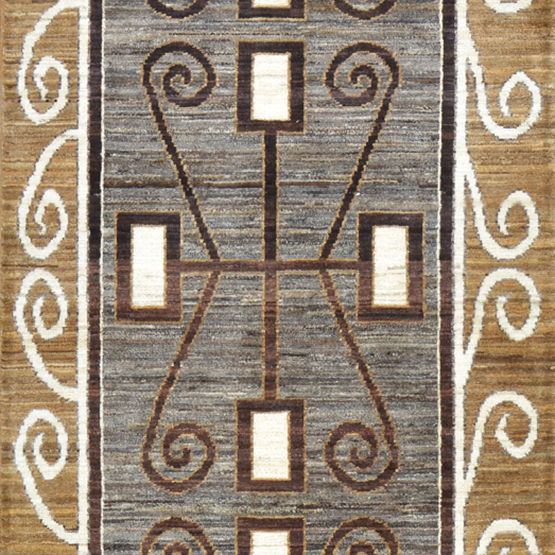 Hand-Knotted Southwestern Design Handmade Wool Rug (Size 2.8 X 8.11) Cwral-9654
