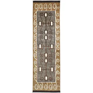 Hand-Knotted Southwestern Design Handmade Wool Rug (Size 2.8 X 8.11) Cwral-9654
