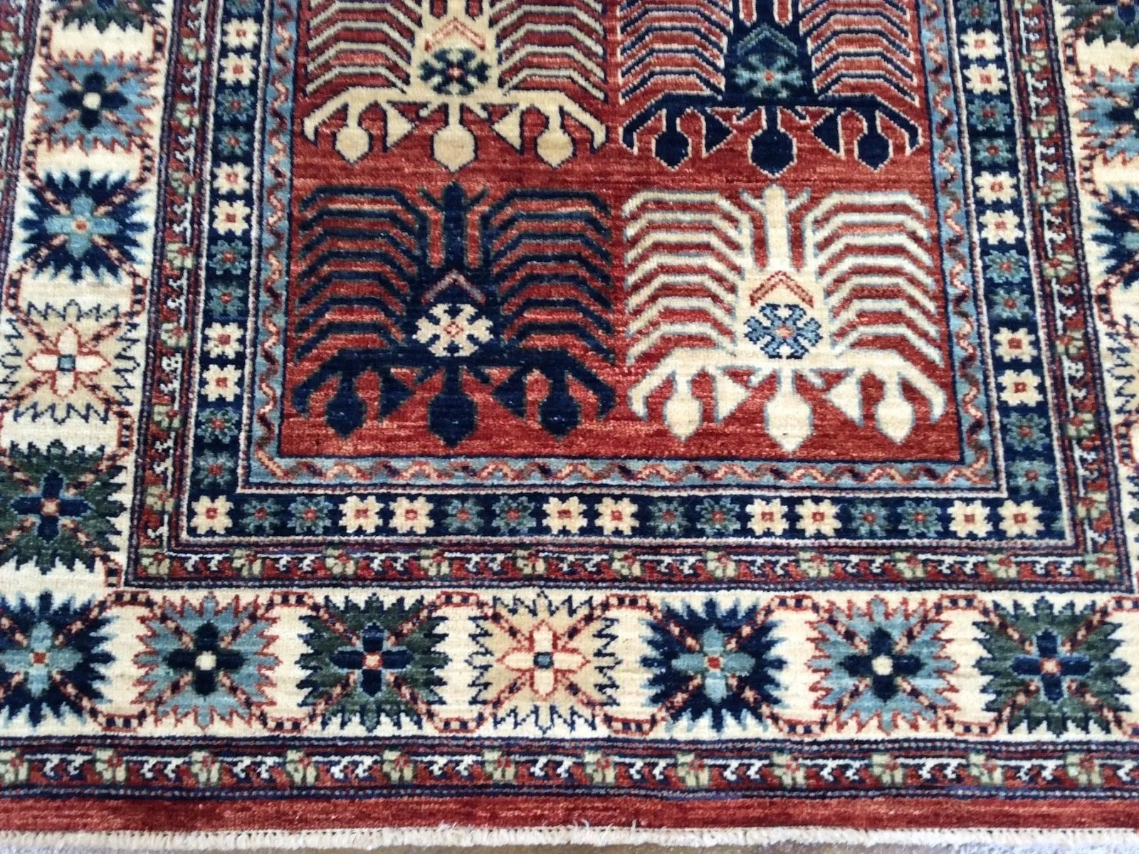 Hand-Knotted Stunning Peshawar Chobi Tribal Wool Rug (Size 4.1 X 6.1) Brrsf-651