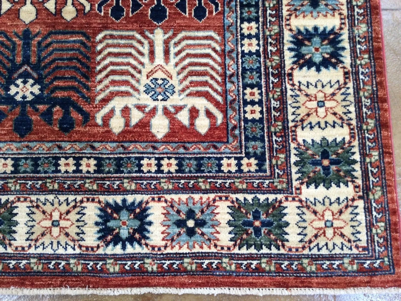 Hand-Knotted Stunning Peshawar Chobi Tribal Wool Rug (Size 4.1 X 6.1) Brrsf-651