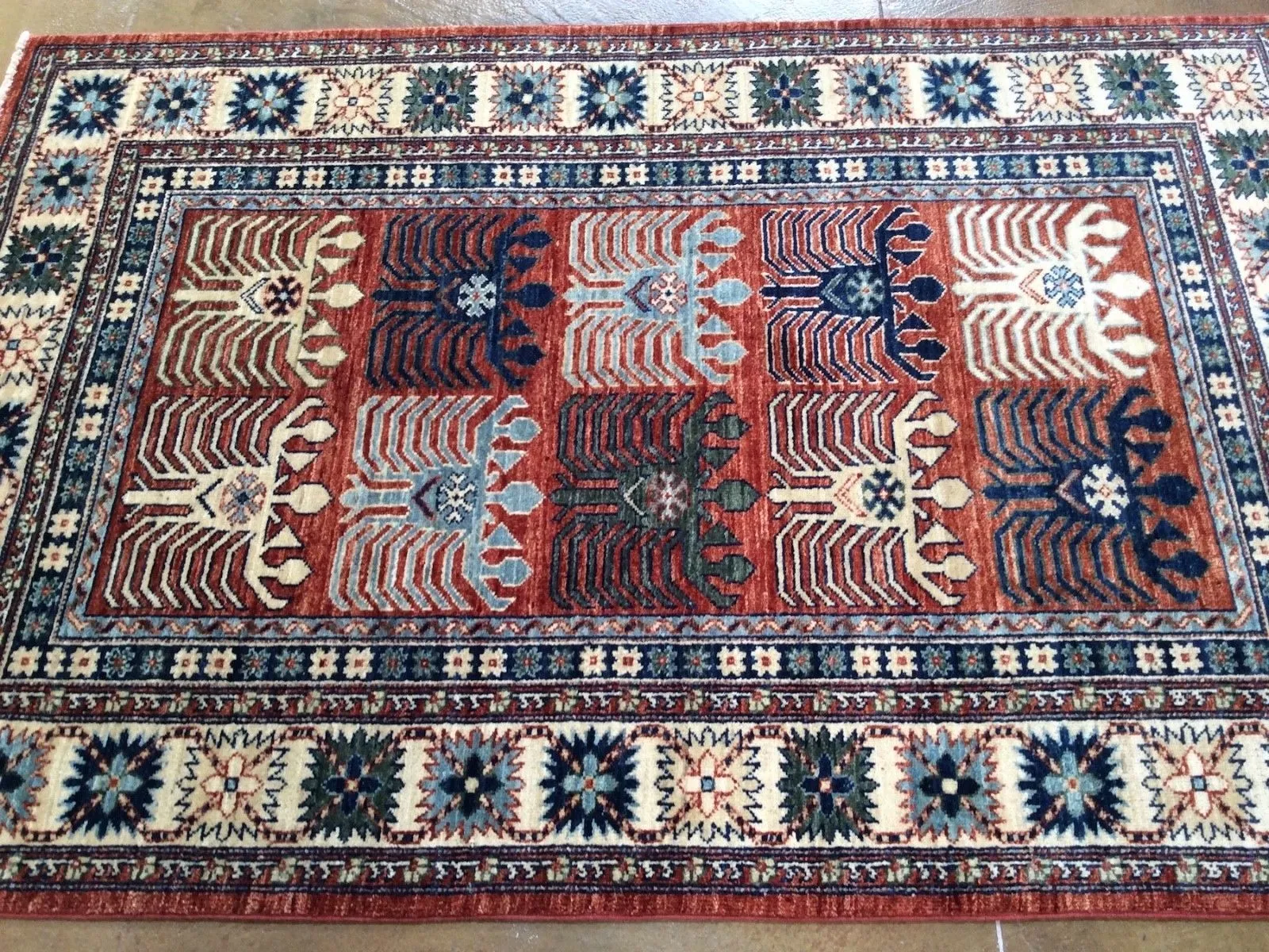 Hand-Knotted Stunning Peshawar Chobi Tribal Wool Rug (Size 4.1 X 6.1) Brrsf-651