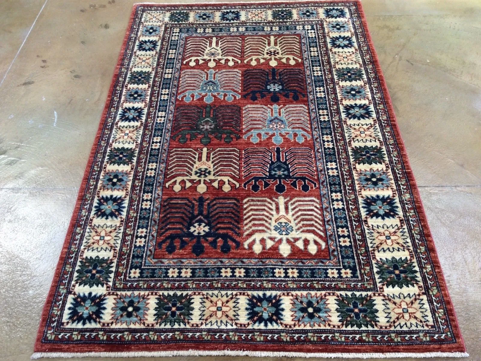 Hand-Knotted Stunning Peshawar Chobi Tribal Wool Rug (Size 4.1 X 6.1) Brrsf-651