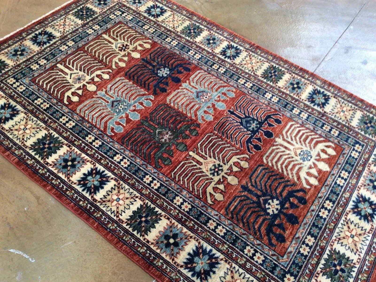 Hand-Knotted Stunning Peshawar Chobi Tribal Wool Rug (Size 4.1 X 6.1) Brrsf-651