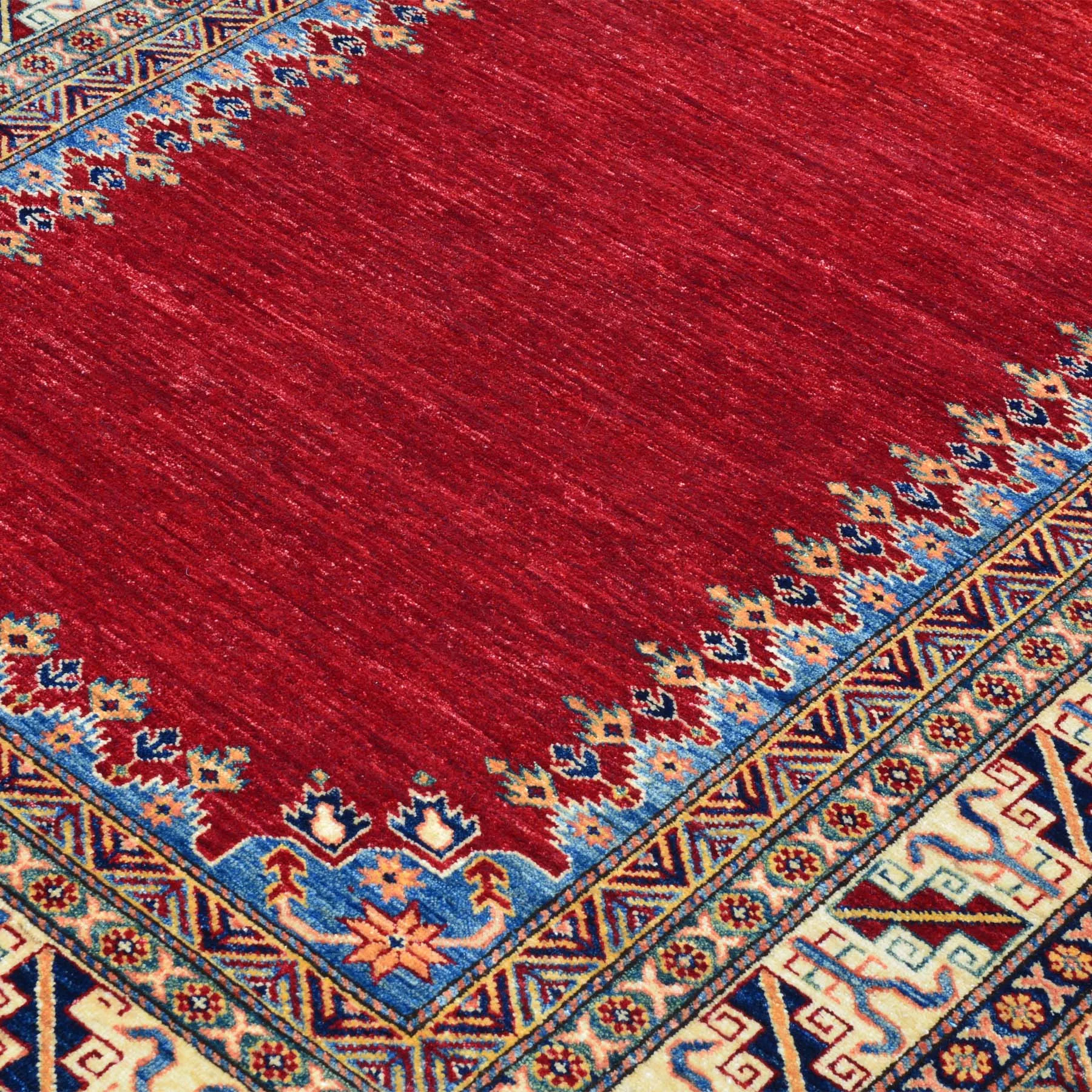 Hand-Knotted Super Kazak Design Handmade Wool Rug (Size 5.0 X 6.7) Brral-4812