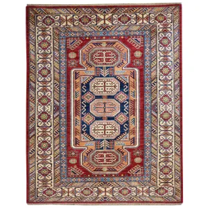 Hand-Knotted Super Kazak Design Wool Handmade Rug (Size 5.0 X 6.10) Brral-3231