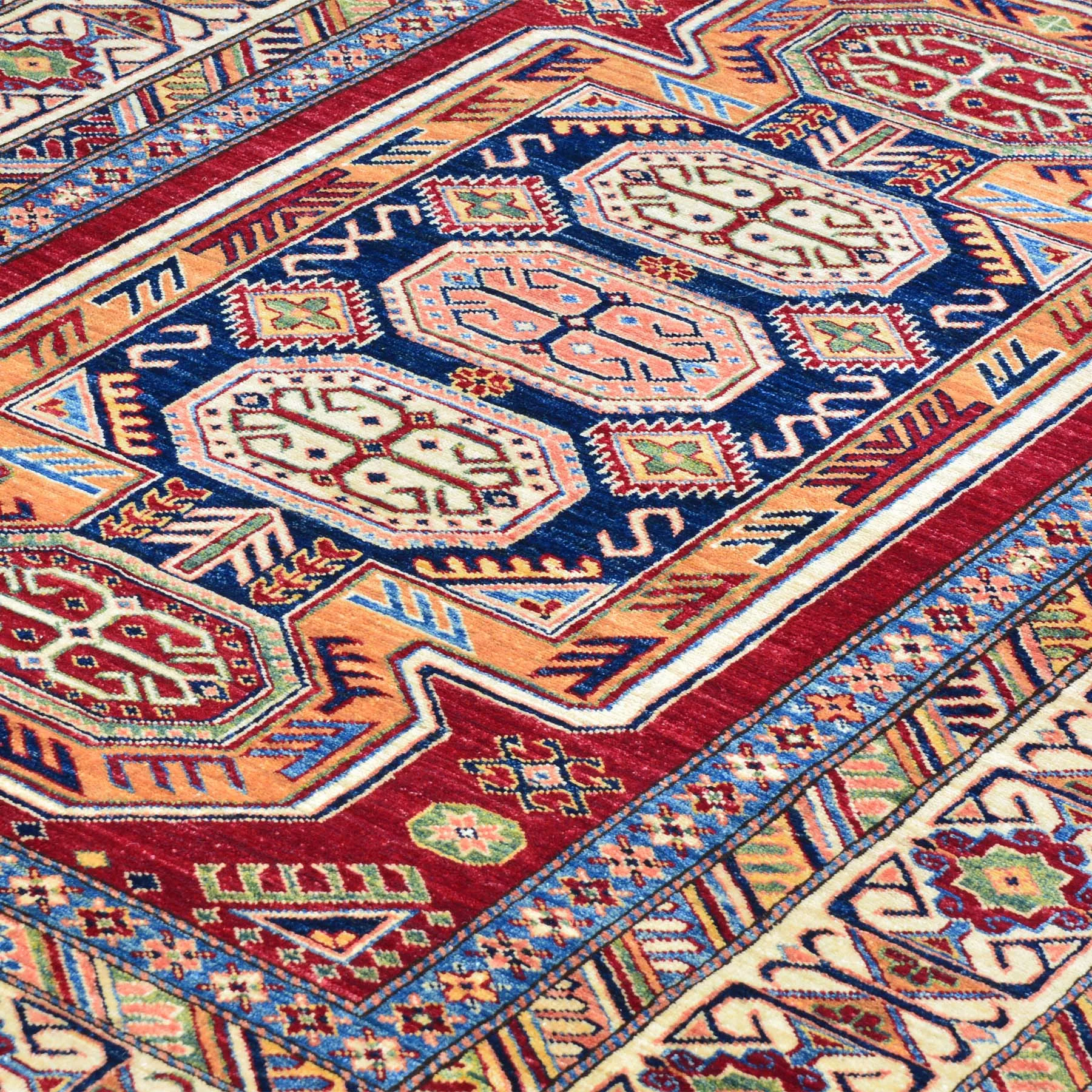 Hand-Knotted Super Kazak Design Wool Handmade Rug (Size 5.0 X 6.10) Brral-3231
