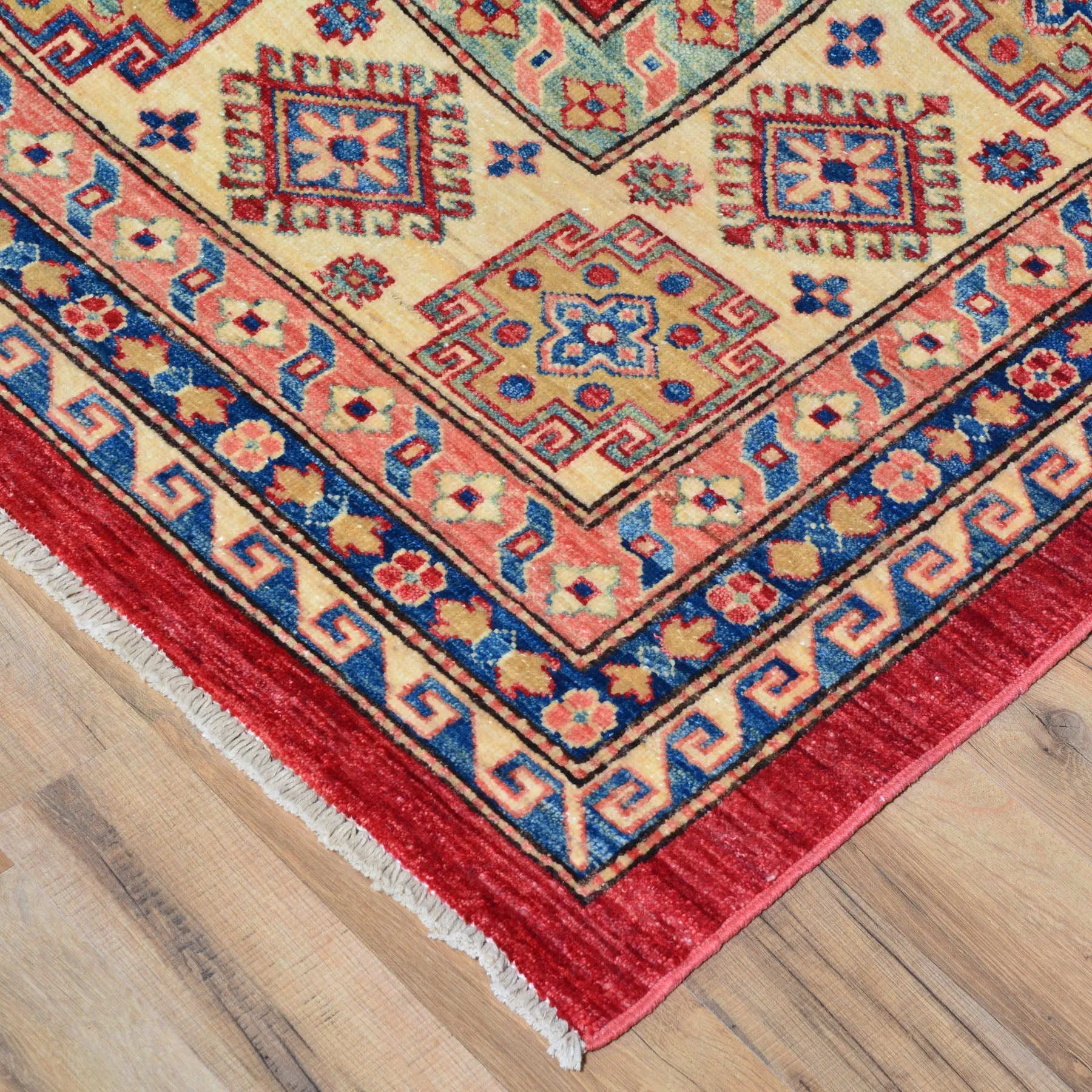 Hand-Knotted Super Kazak Wool Handmade Rug (Size 10.0 X 13.9) Brral-1332