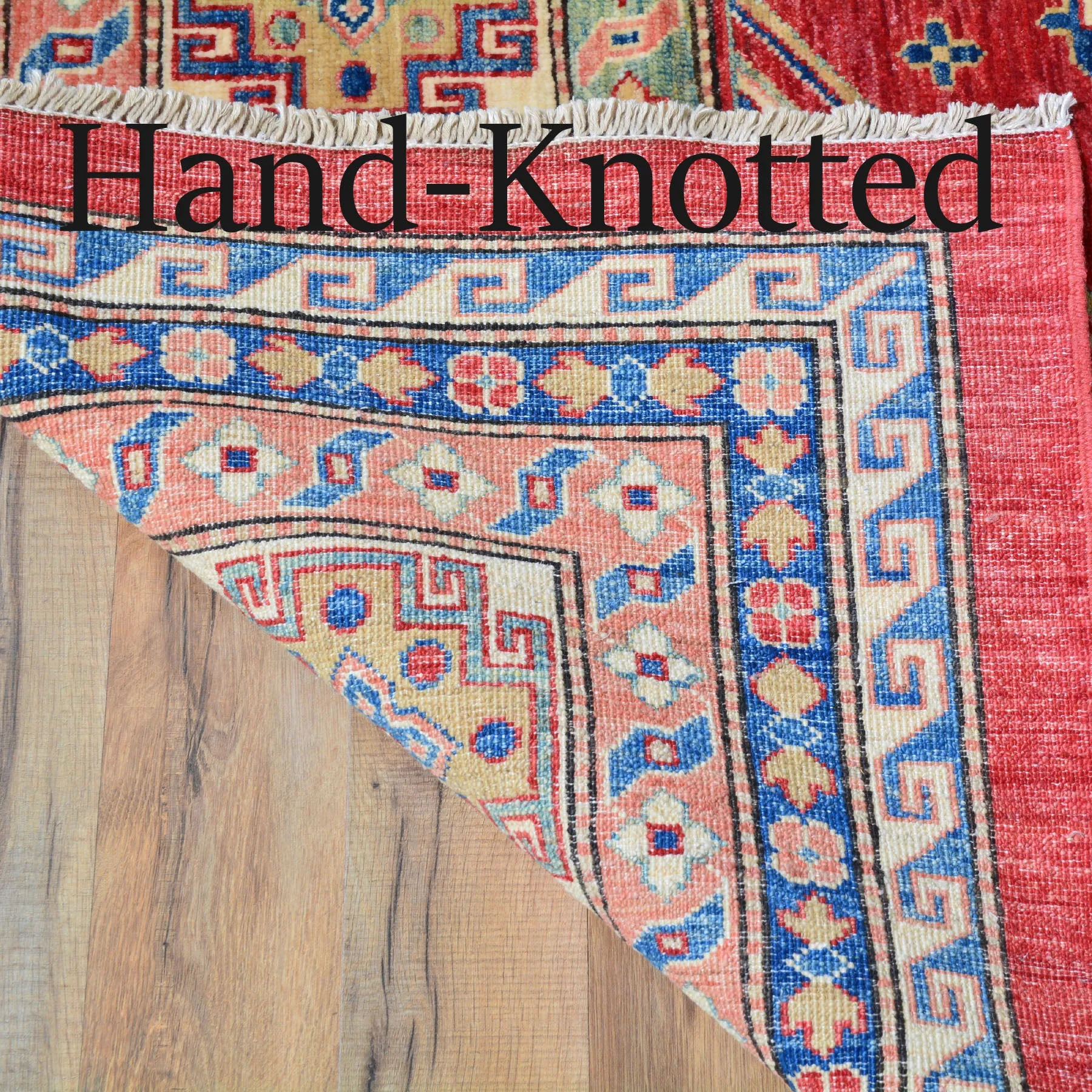 Hand-Knotted Super Kazak Wool Handmade Rug (Size 10.0 X 13.9) Brral-1332