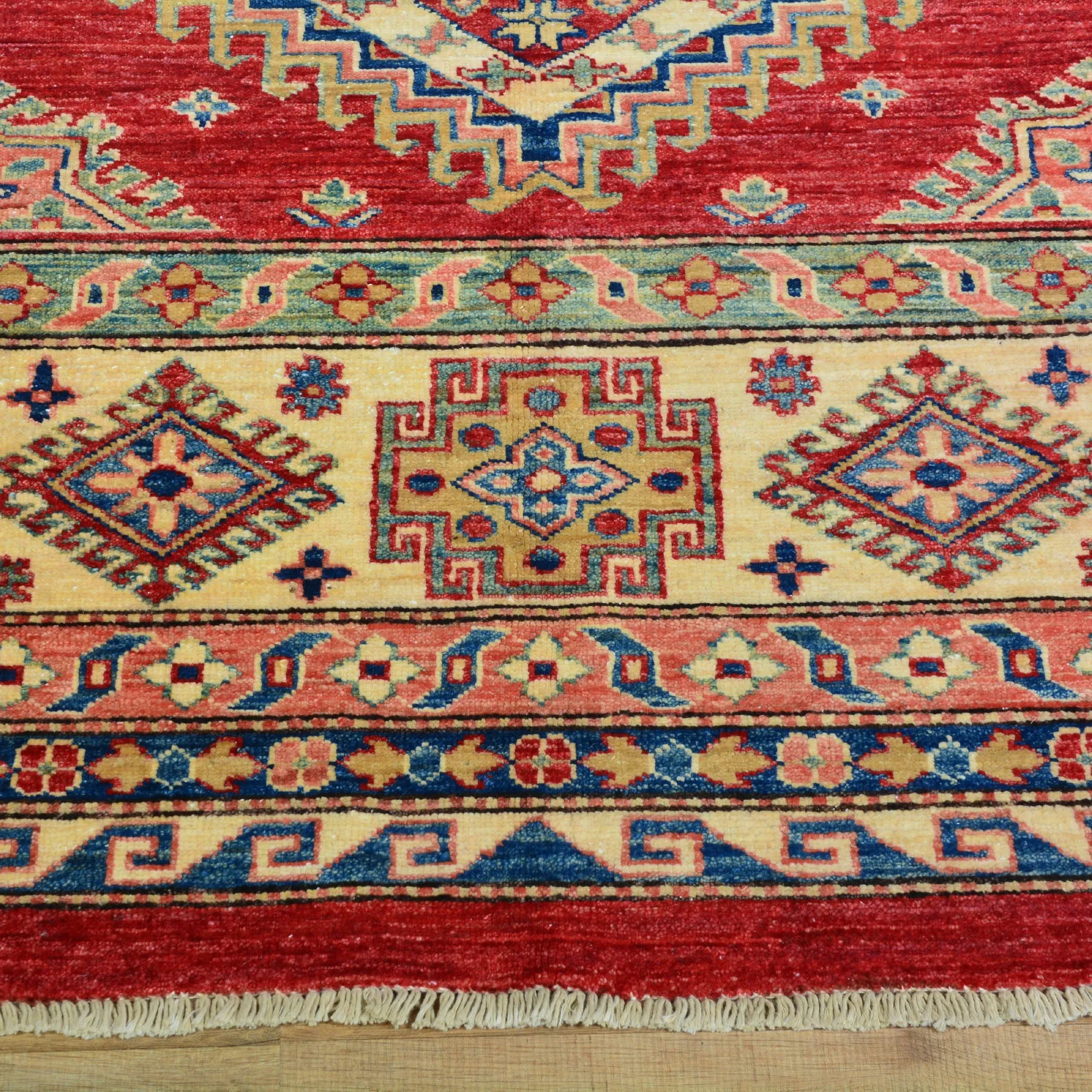 Hand-Knotted Super Kazak Wool Handmade Rug (Size 10.0 X 13.9) Brral-1332