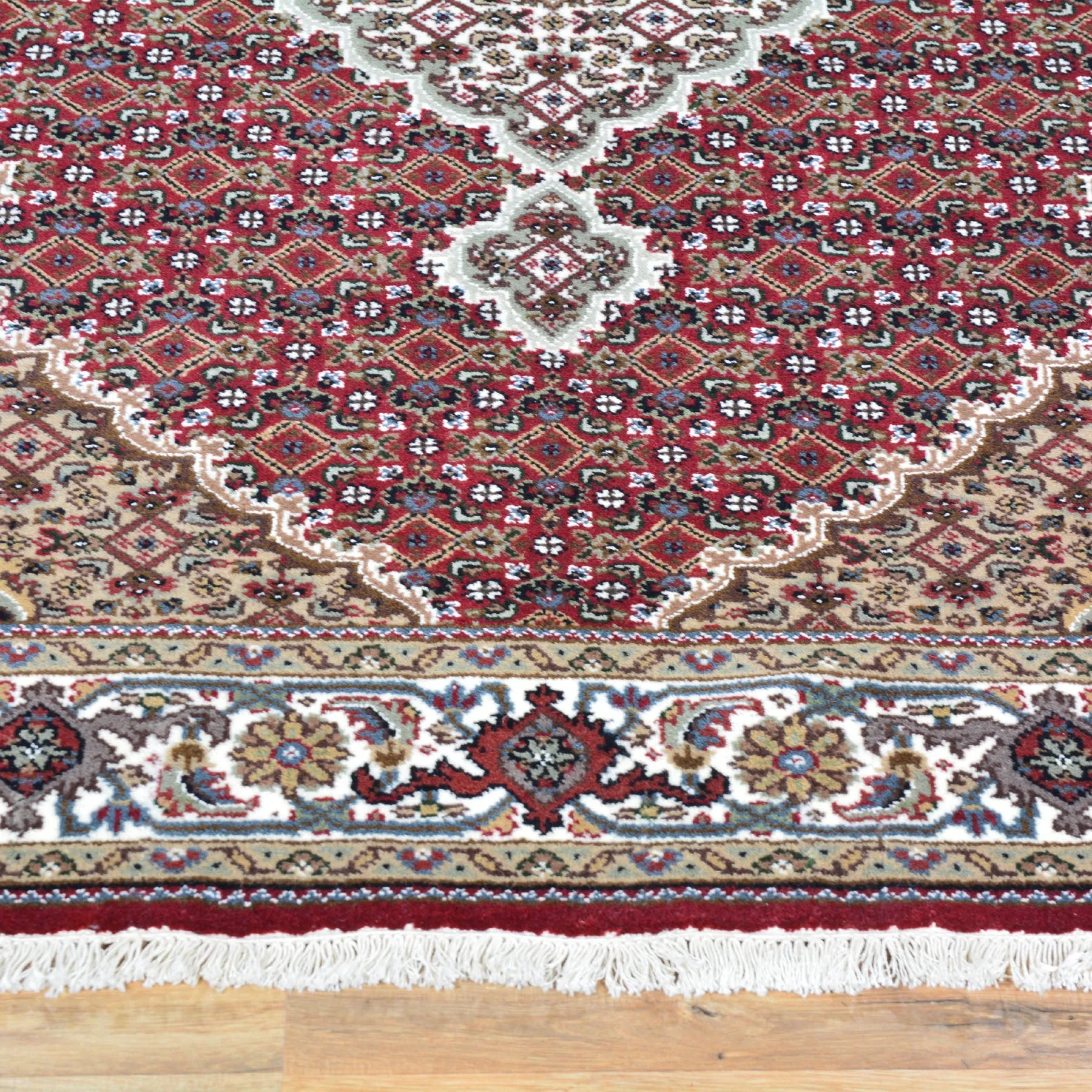 Hand-Knotted Tabriz Design Handmade Wool Rug (Size 4.2X 6.2) Brral-6645