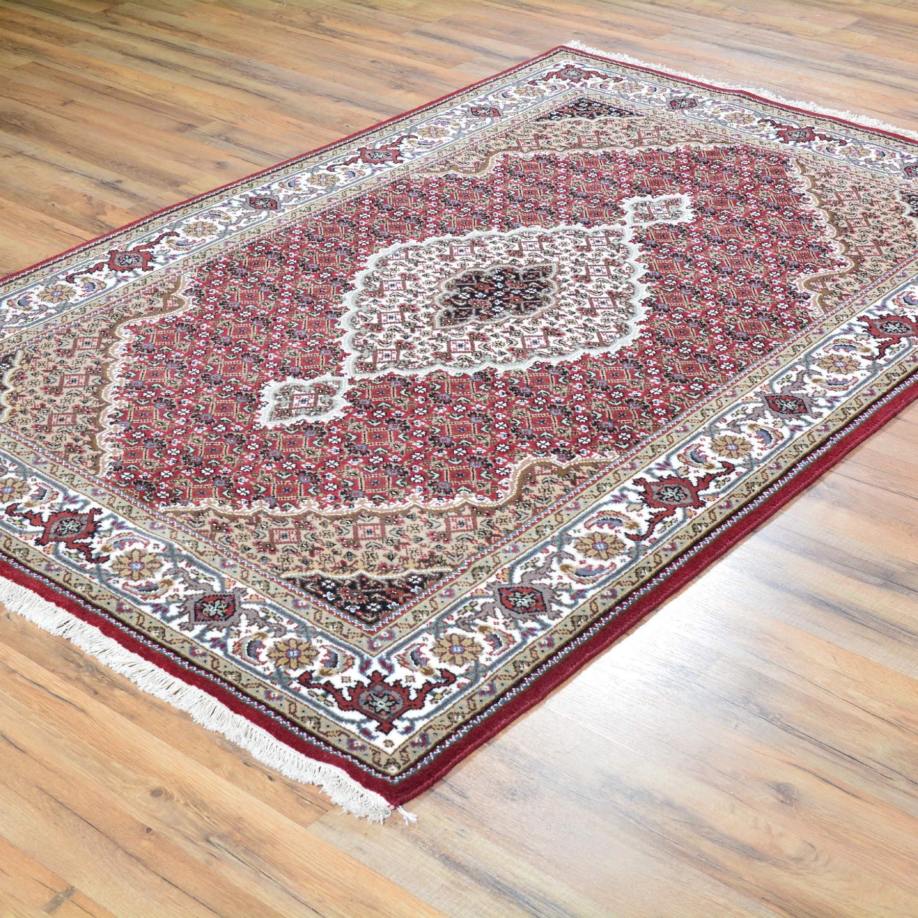 Hand-Knotted Tabriz Design Handmade Wool Rug (Size 4.2X 6.2) Brral-6645