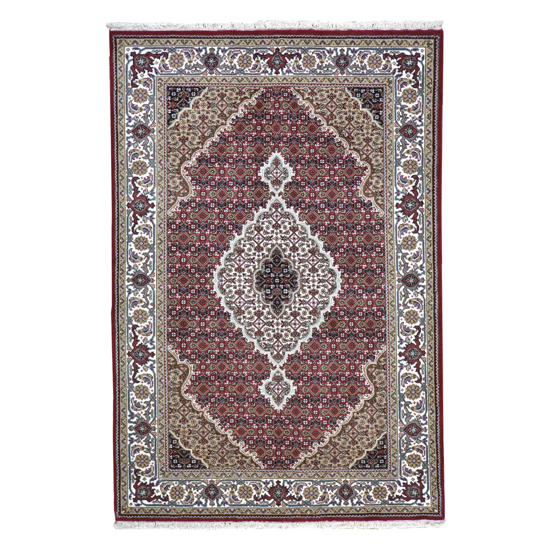 Hand-Knotted Tabriz Design Handmade Wool Rug (Size 4.2X 6.2) Brral-6645