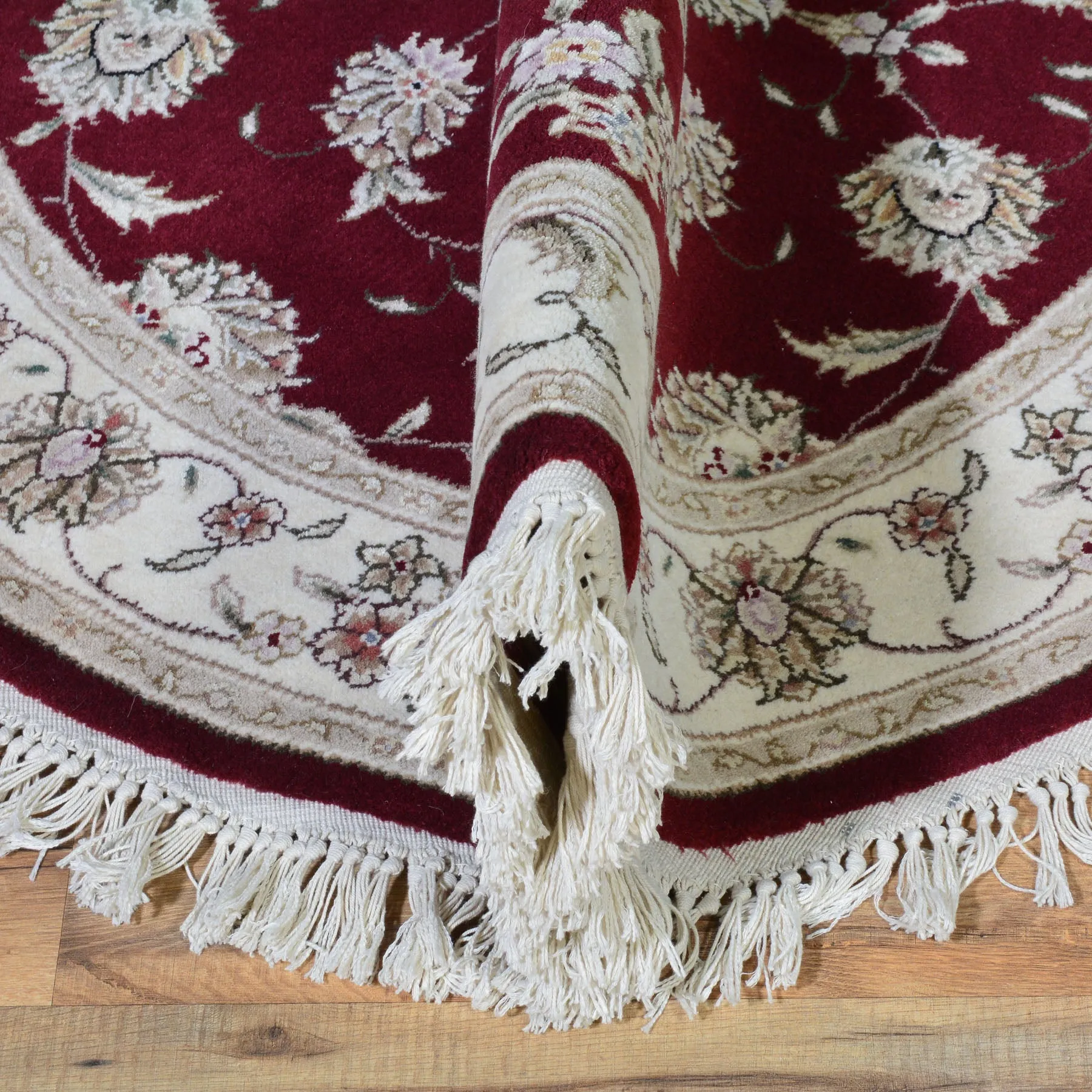 Hand-Knotted Tabriz Design Wool Handmade Rug (Size 4.0 X 4.0) Cwral-7017