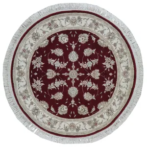 Hand-Knotted Tabriz Design Wool Handmade Rug (Size 4.0 X 4.0) Cwral-7017