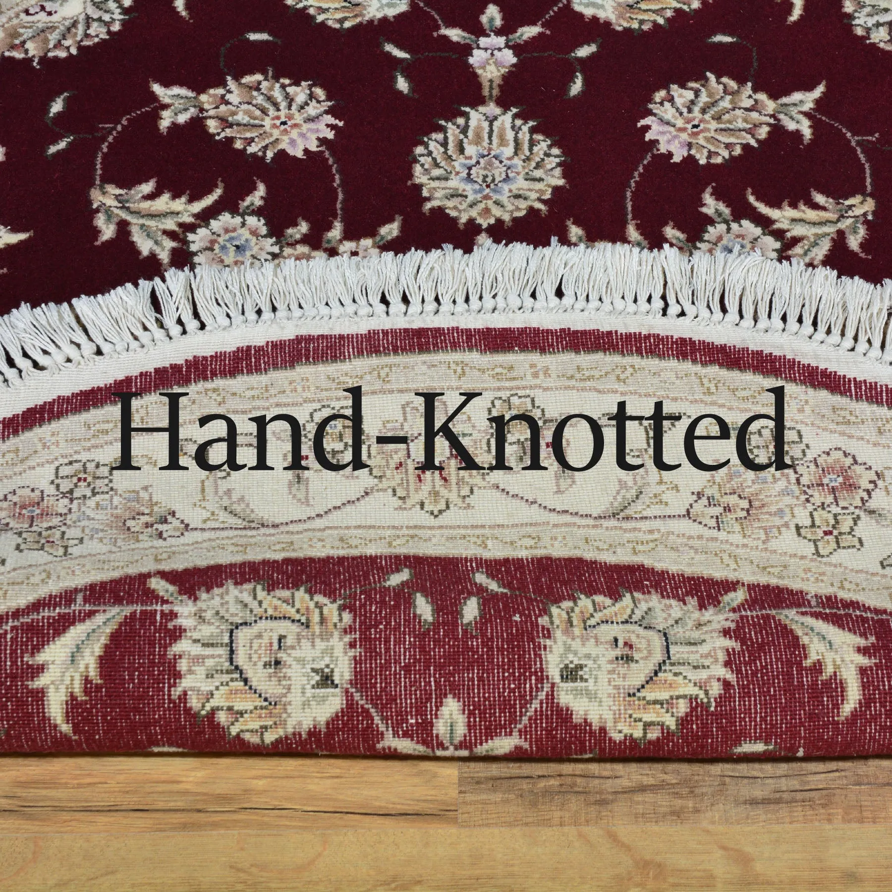Hand-Knotted Tabriz Design Wool Handmade Rug (Size 4.0 X 4.0) Cwral-7017