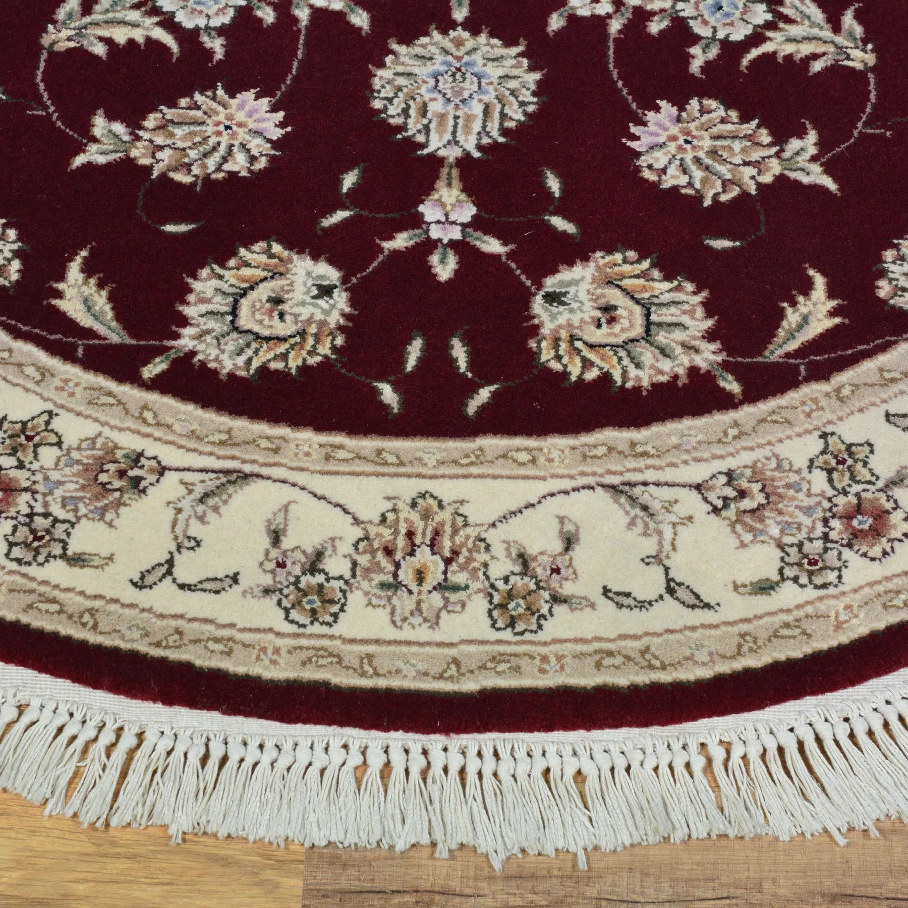 Hand-Knotted Tabriz Design Wool Handmade Rug (Size 4.0 X 4.0) Cwral-7017