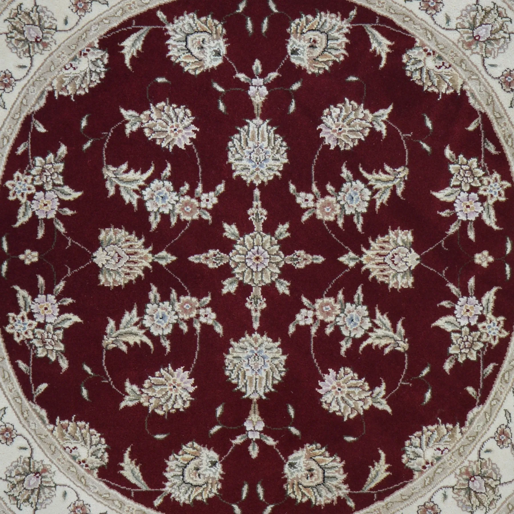 Hand-Knotted Tabriz Design Wool Handmade Rug (Size 4.0 X 4.0) Cwral-7017