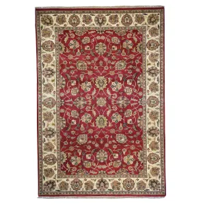 Hand-Knotted Traditional Classic Design Wool Handmade Rug (Size 6.0 X 9.2) Brral-300