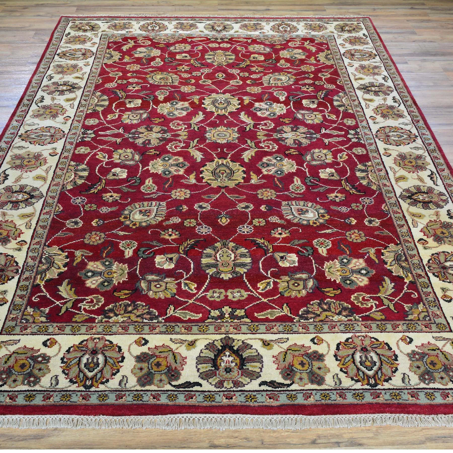 Hand-Knotted Traditional Classic Design Wool Handmade Rug (Size 6.0 X 9.2) Brral-300