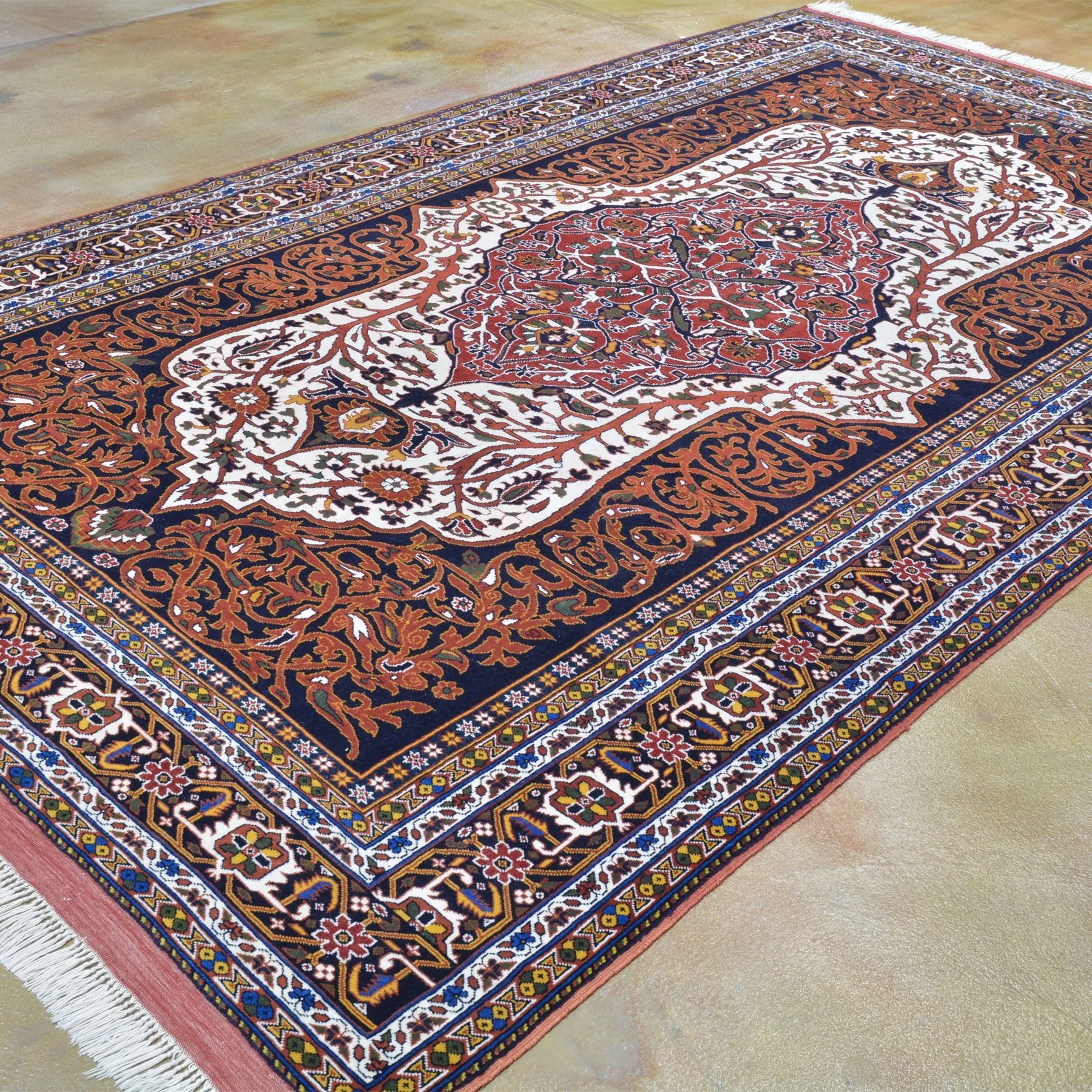 Hand-Knotted Traditional Fine 100% Wool Handmade And Rug (Size 6.6 X 10.6) Brral-918