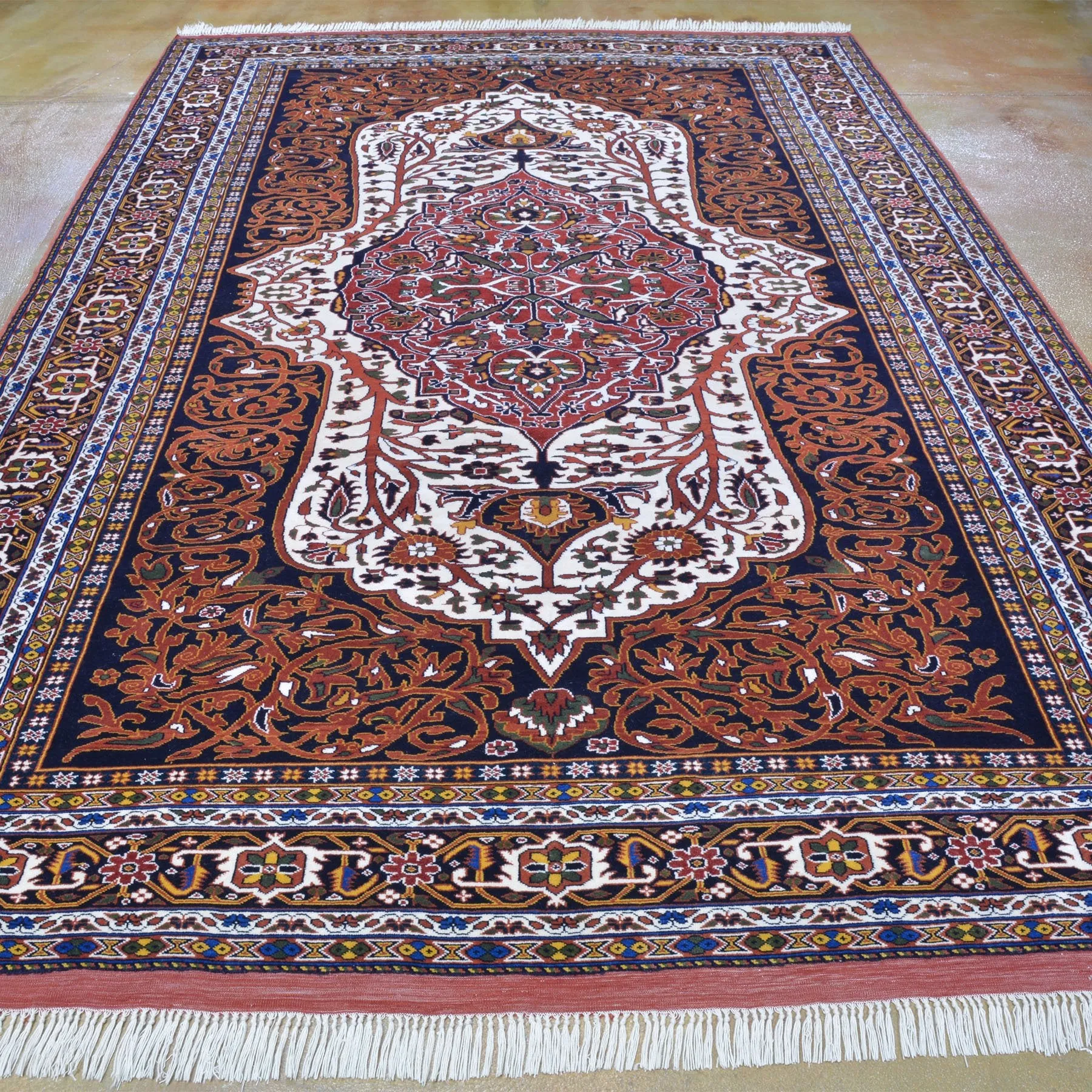 Hand-Knotted Traditional Fine 100% Wool Handmade And Rug (Size 6.6 X 10.6) Brral-918