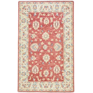 Hand-Knotted Traditional Peshawar Tribal Chobi Wool Rug (Size 3.3 X 5.3) Cwral-9135