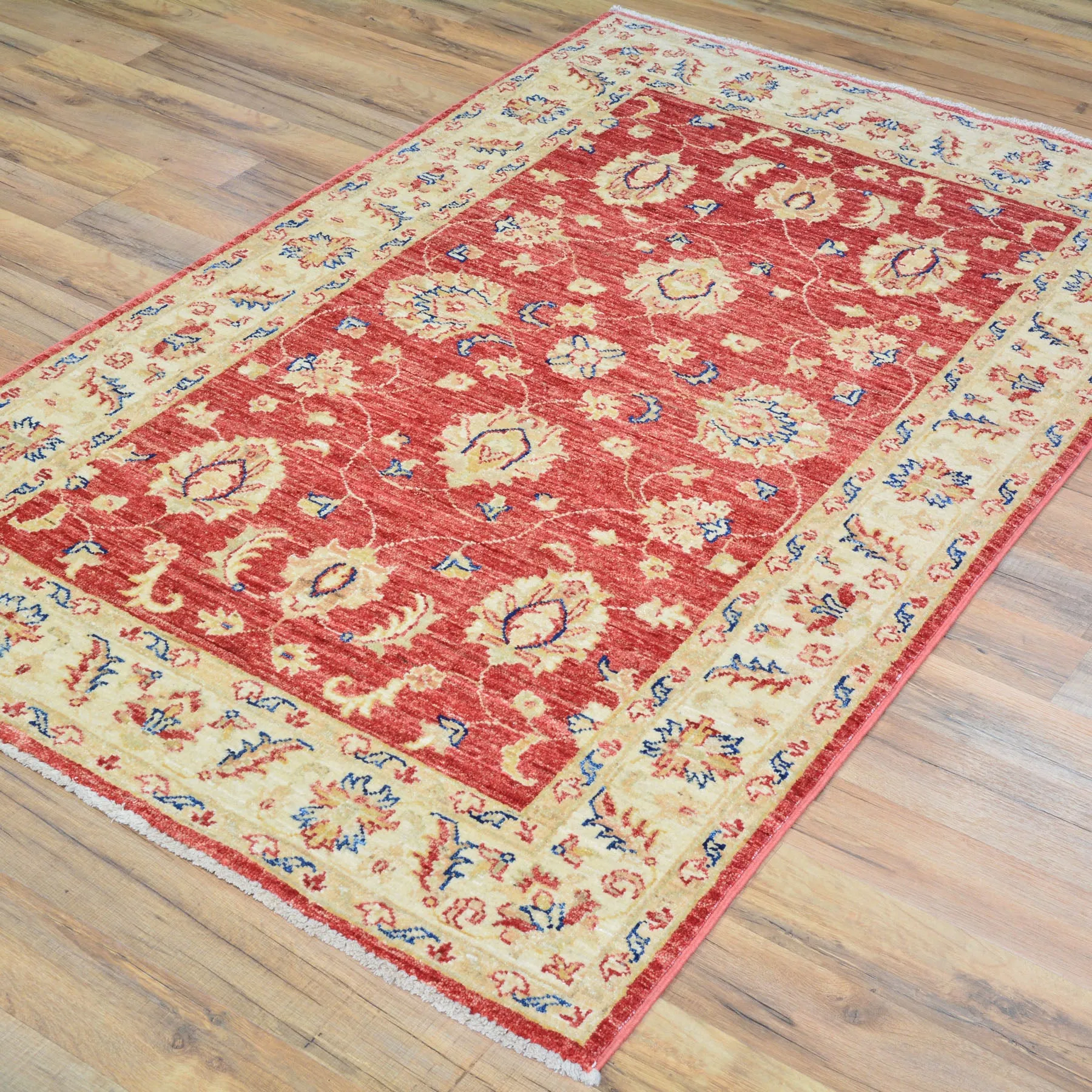 Hand-Knotted Traditional Peshawar Tribal Chobi Wool Rug (Size 3.3 X 5.3) Cwral-9135
