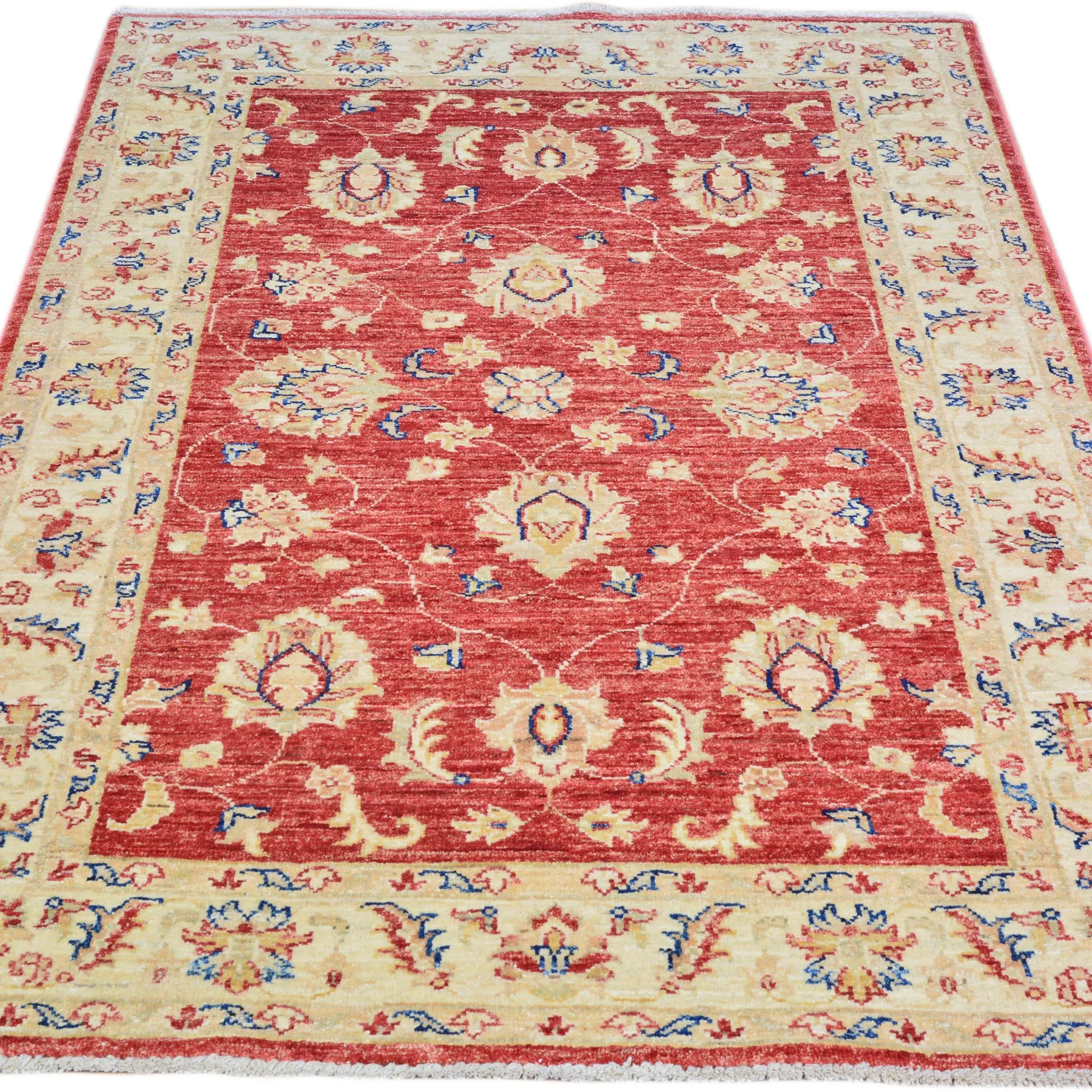 Hand-Knotted Traditional Peshawar Tribal Chobi Wool Rug (Size 3.3 X 5.3) Cwral-9135