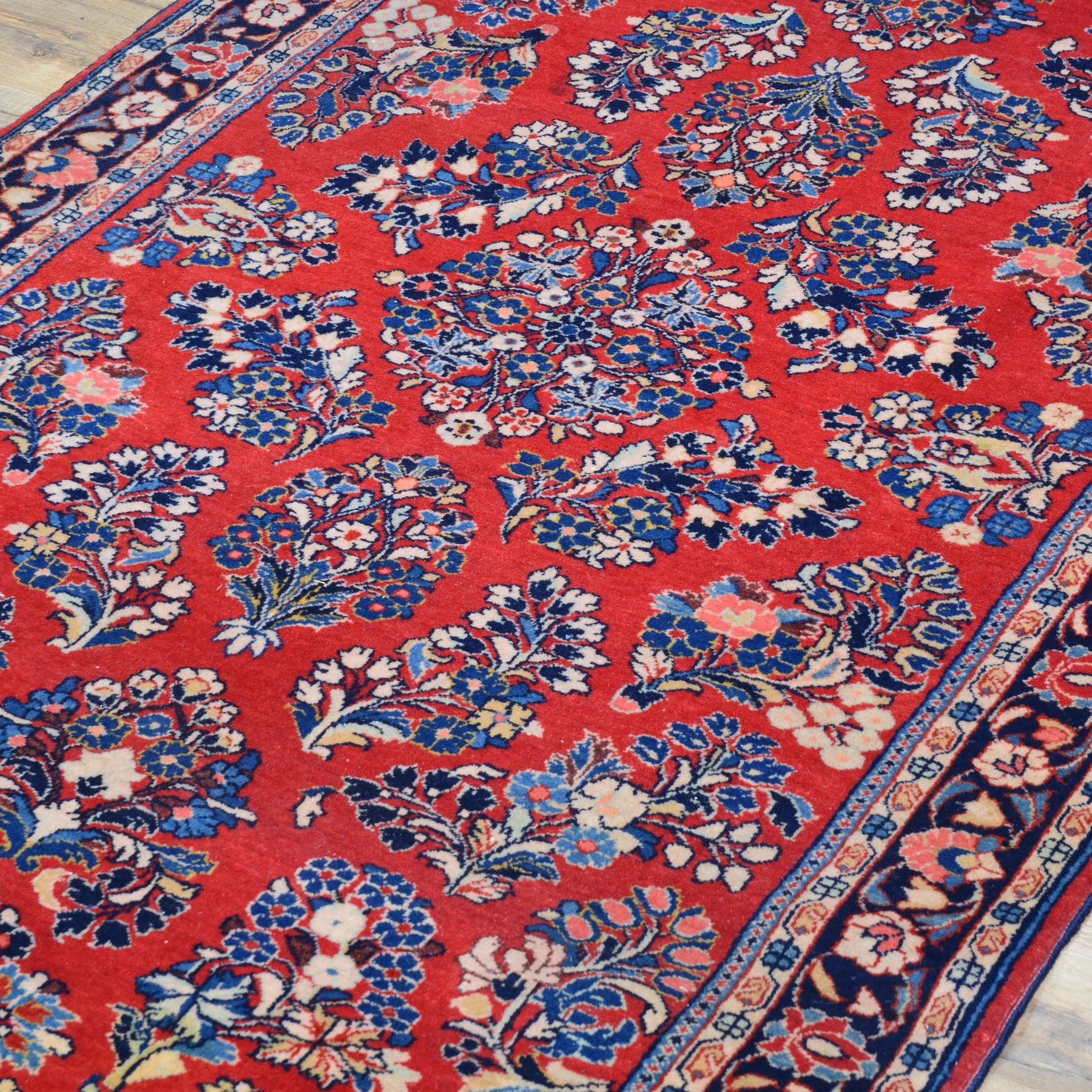 Hand-Knotted Traditional Sarouk 100% Wool Handmade Rug (Size 3.3 X 6.3) Cwral-9147