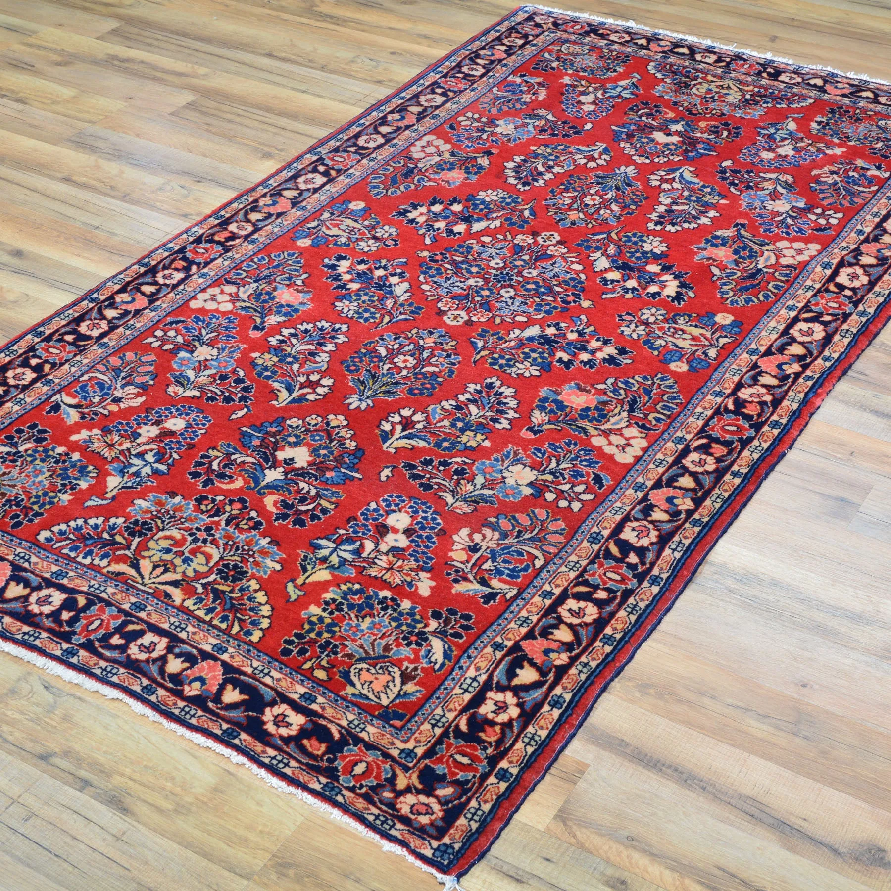 Hand-Knotted Traditional Sarouk 100% Wool Handmade Rug (Size 3.3 X 6.3) Cwral-9147